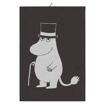 Big Moominpappa Geschirrtuch 35 x 50cm - Schwarz - Ekelund Linneväveri