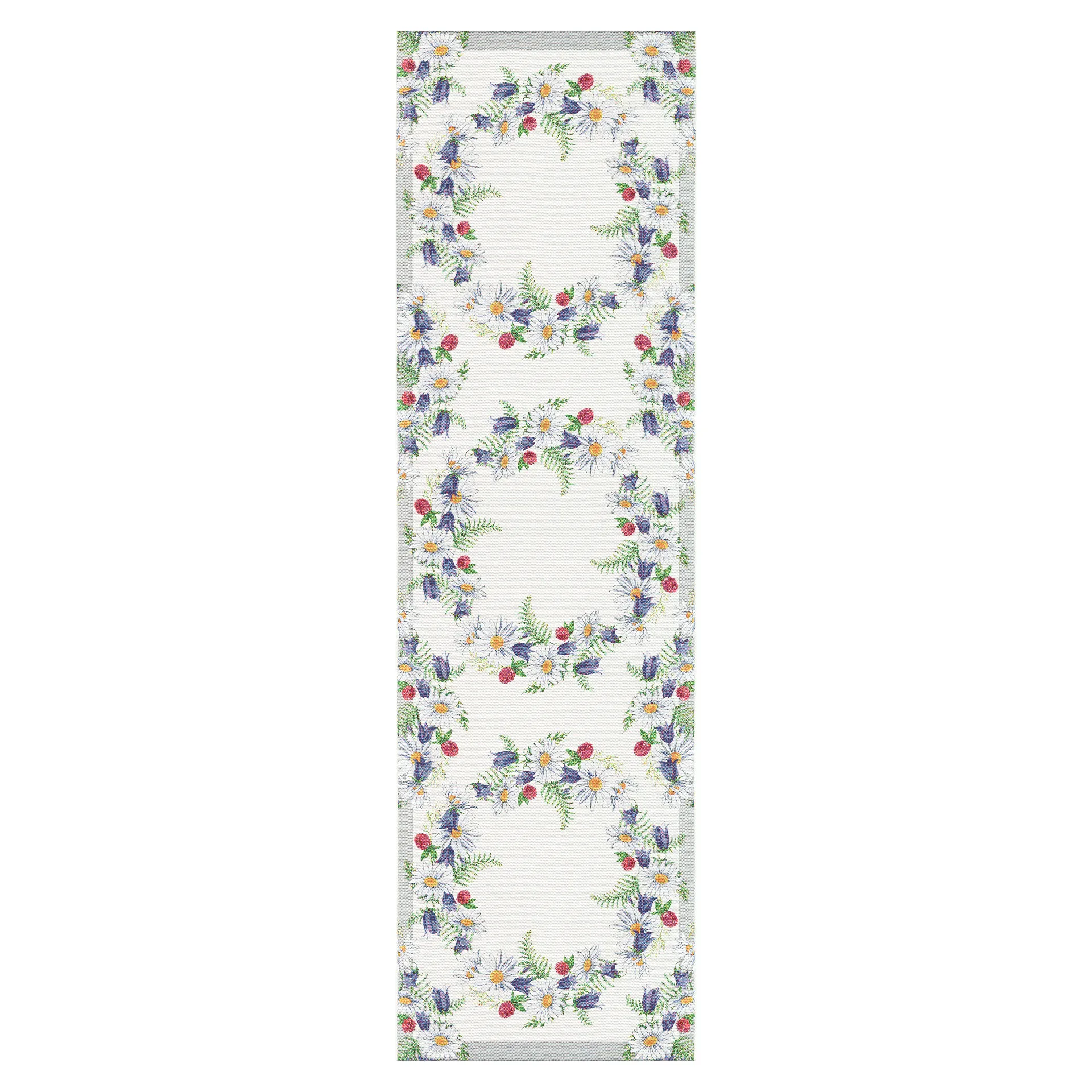 Blomkrans Tischläufer35 x 120cm, Multi Ekelund Linneväveri