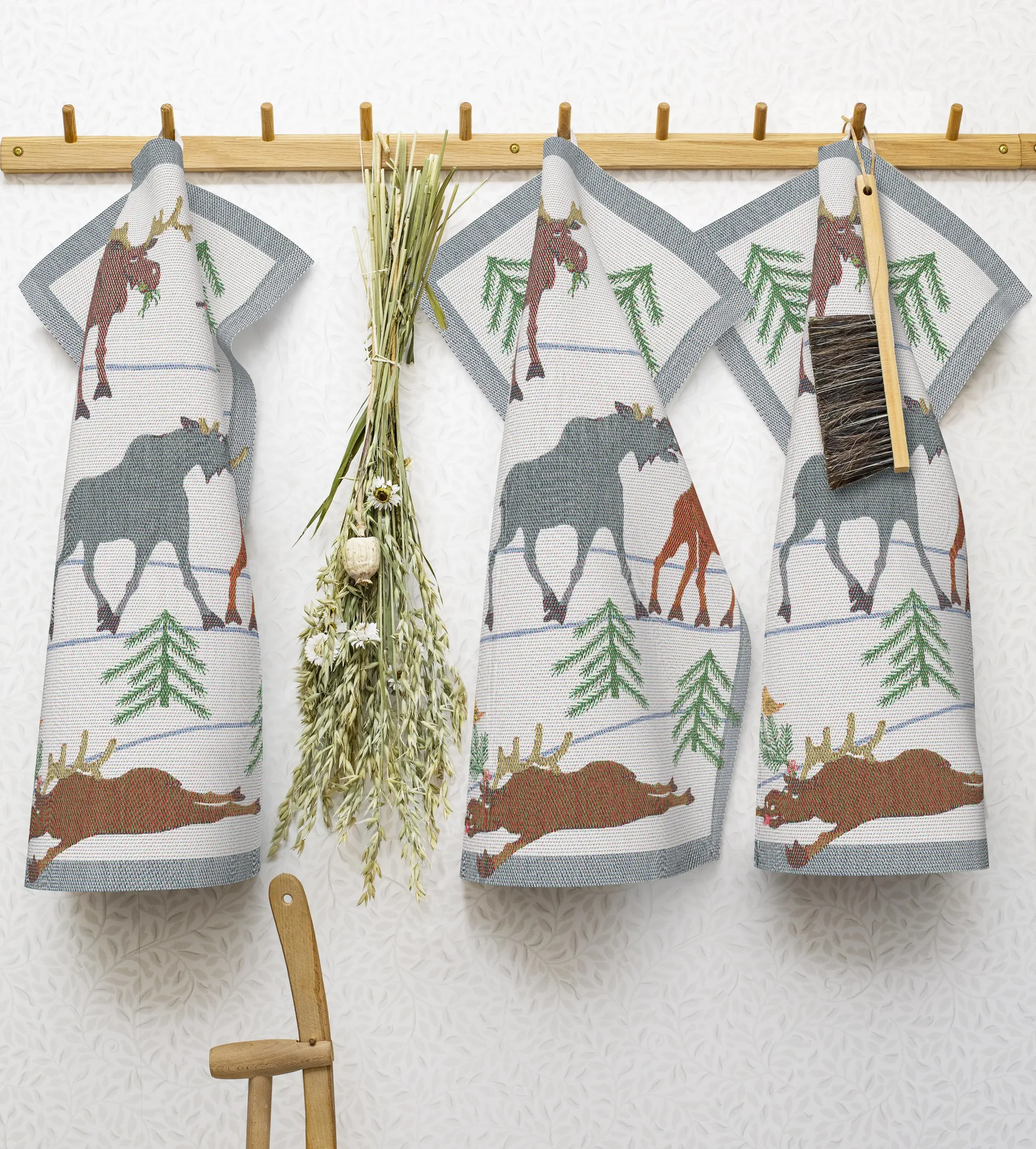 Clumsy moose Geschirrtuch, 35 x 50cm Ekelund Linneväveri