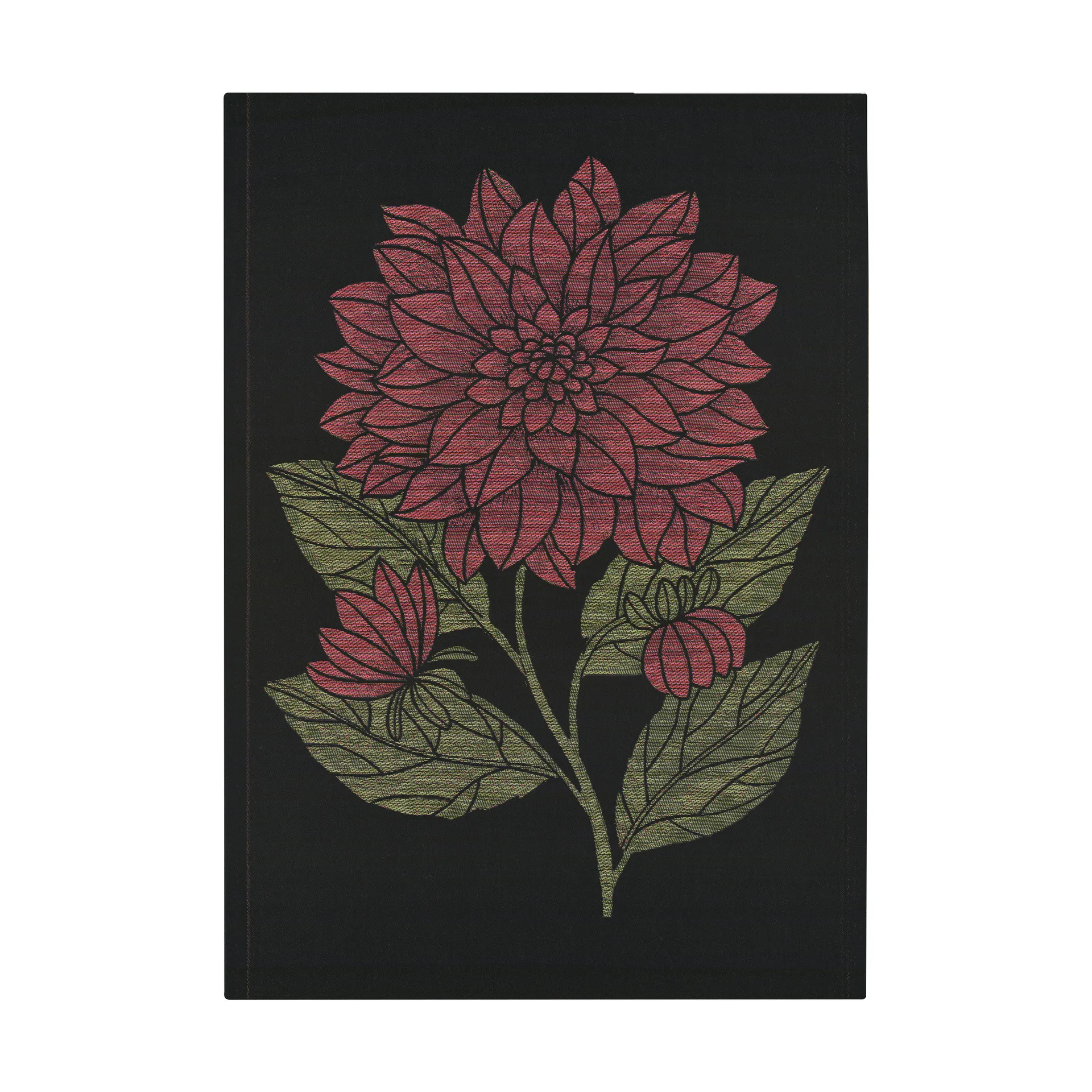 Dahlia Geschirrtuch 48x70 cm, Rot-Schwarz-Grün Ekelund Linneväveri
