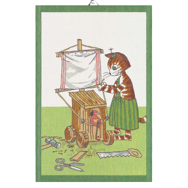 Findus Bygger Geschirrtuch 40 x 60cm, Multi Ekelund Linneväveri