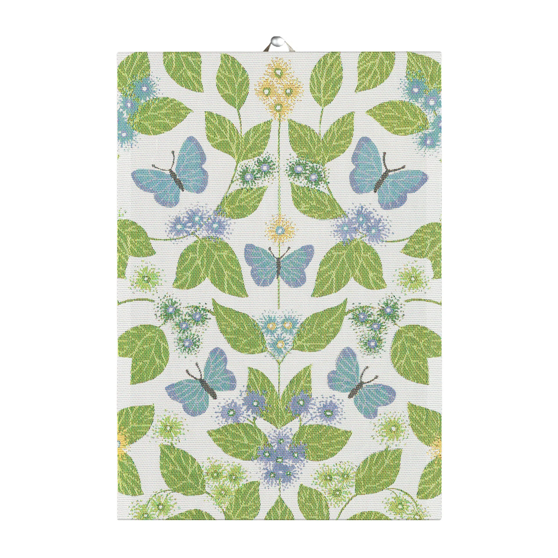 Fjärilsdröm Geschirrtuch 35 x 50cm, Grün Ekelund Linneväveri