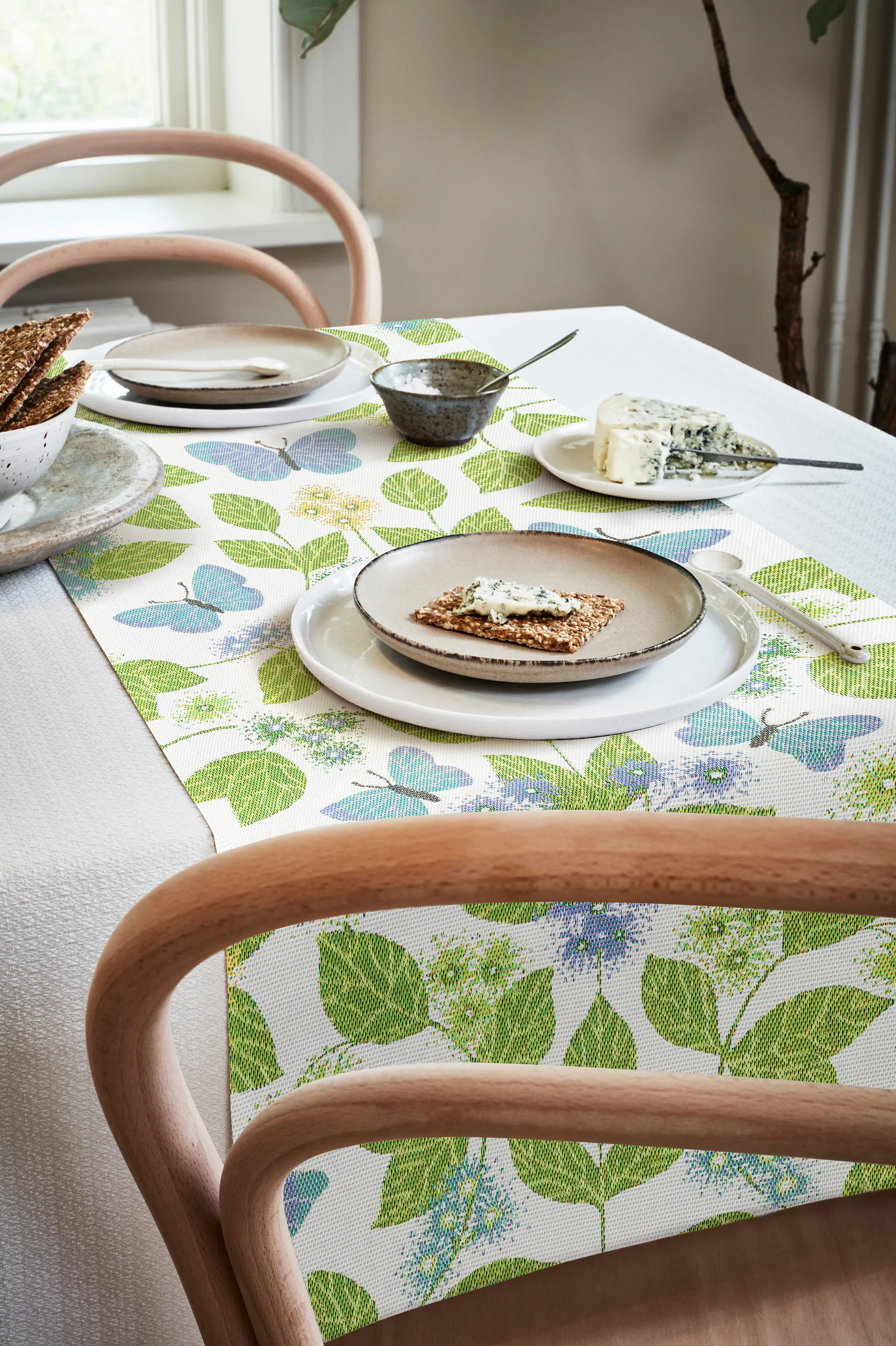 Fjärilsdröm Tischläufer, 35 x 140cm Ekelund Linneväveri