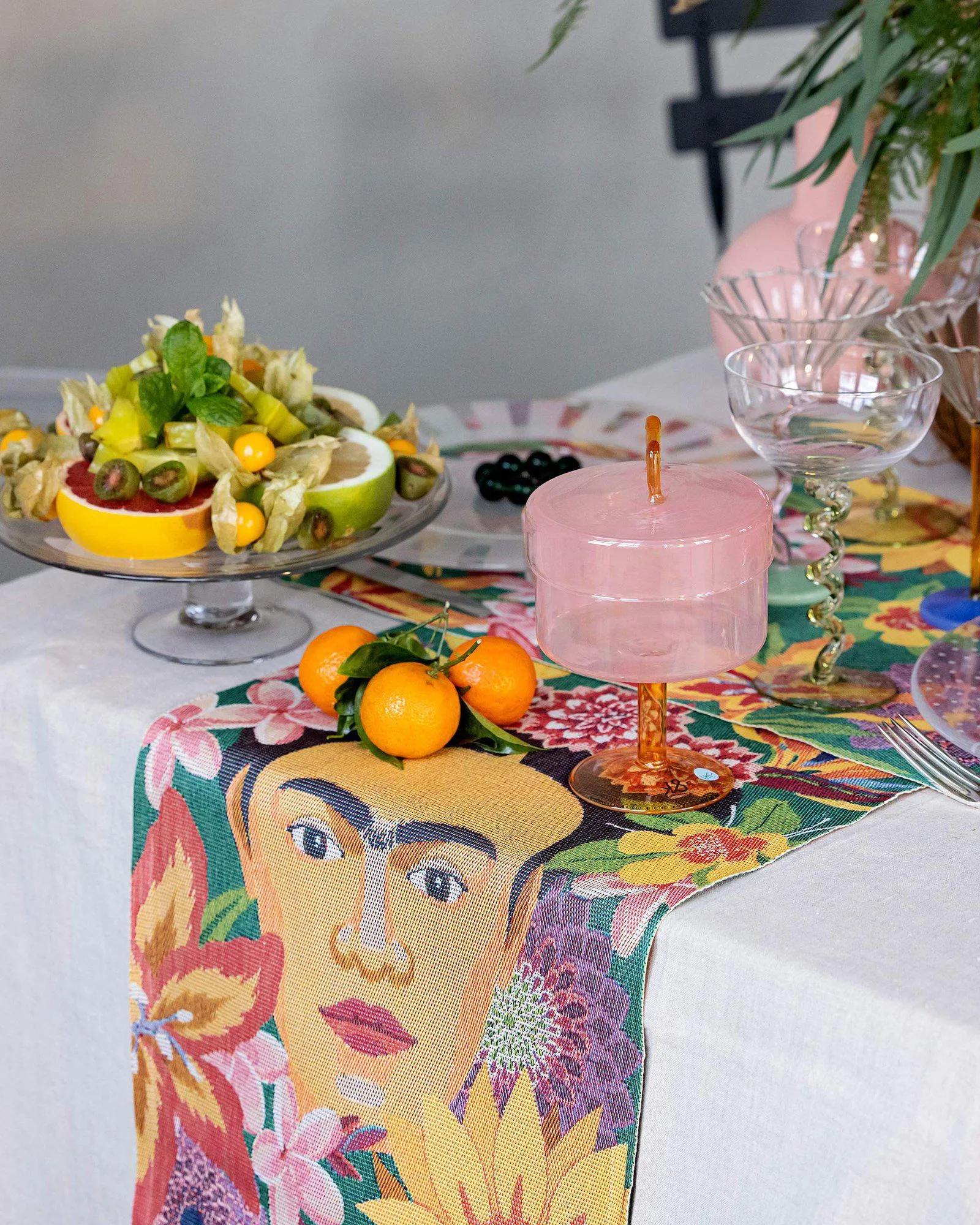 Flores Geschirrtuch 35 x 50cm, Multi Ekelund Linneväveri