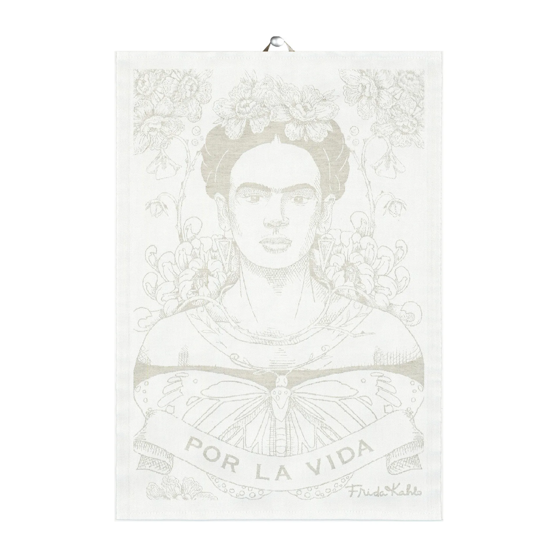 Frida Kahlo Geschirrtuch 35 x 50cm, Belleza Ekelund Linneväveri