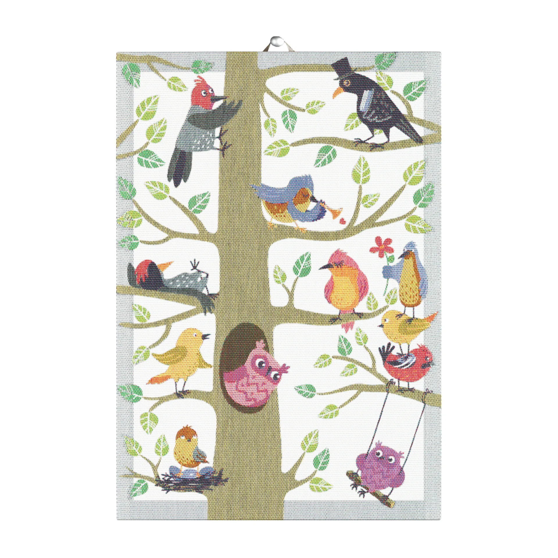 Frühlingsvögel Geschirrtuch, 35 x 50cm Ekelund Linneväveri