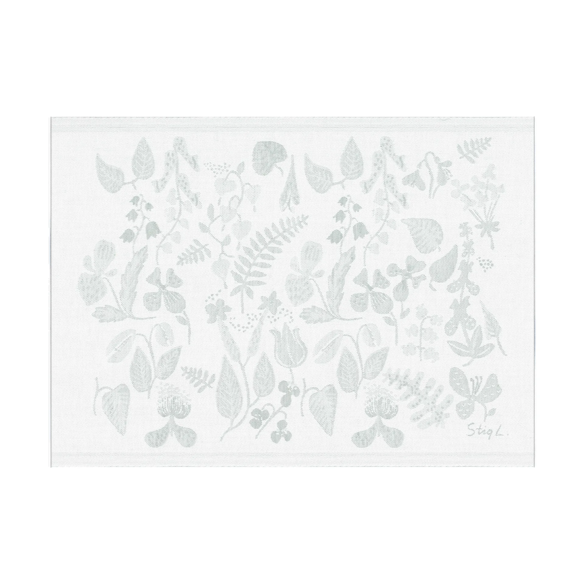 Herbarium Kissenbezug 35x48 cm, Grau Ekelund Linneväveri