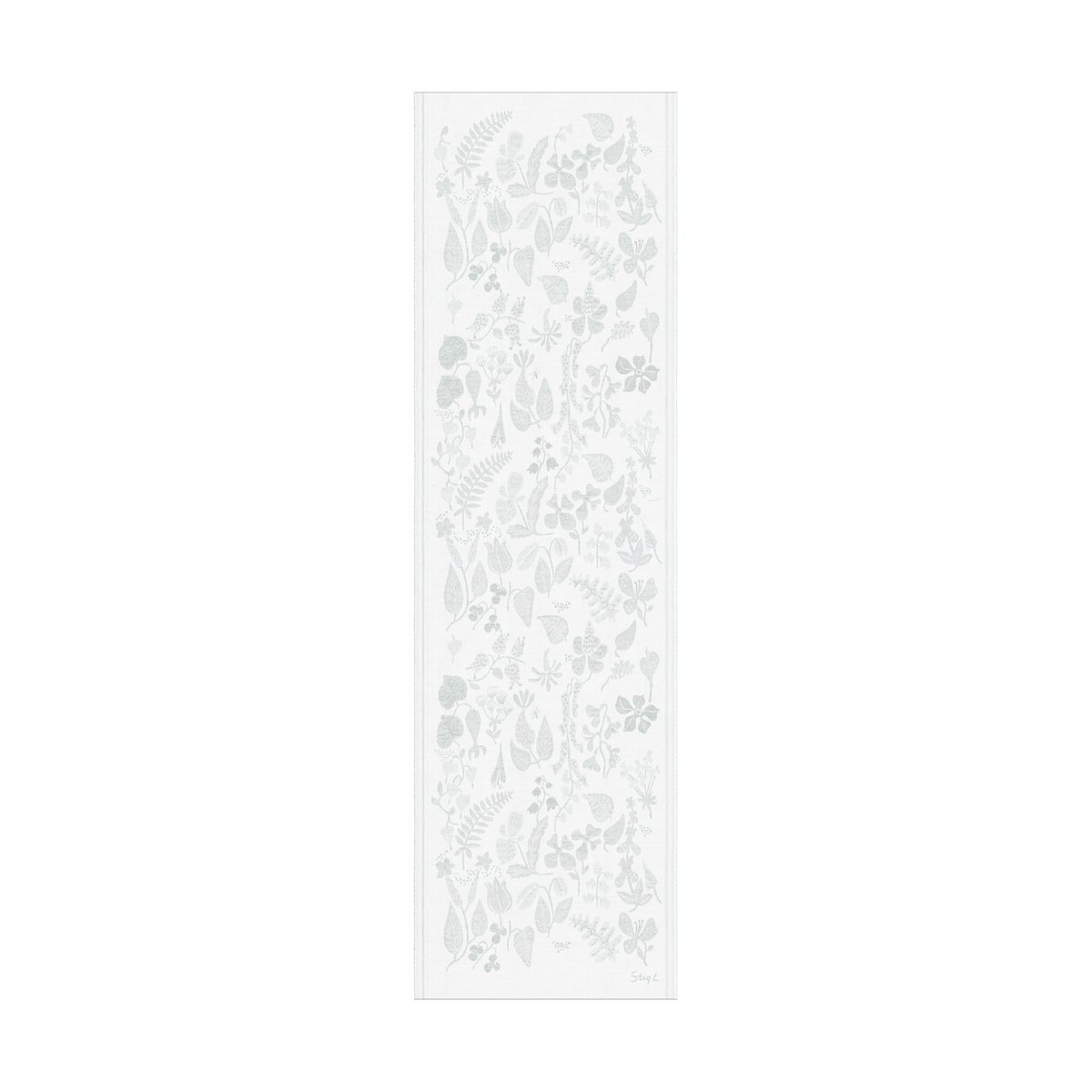 Ekelund Linneväveri Herbarium Tischläufer 35x120 cm Grau