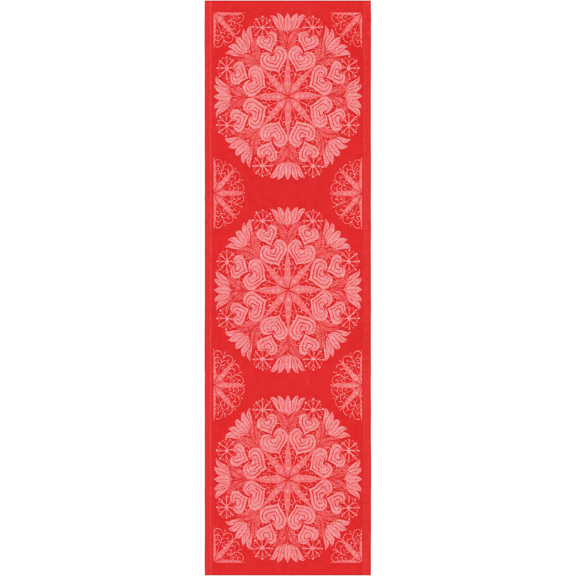 Hjärtbo Tischläufer 35 x 120cm, Rot Ekelund Linneväveri