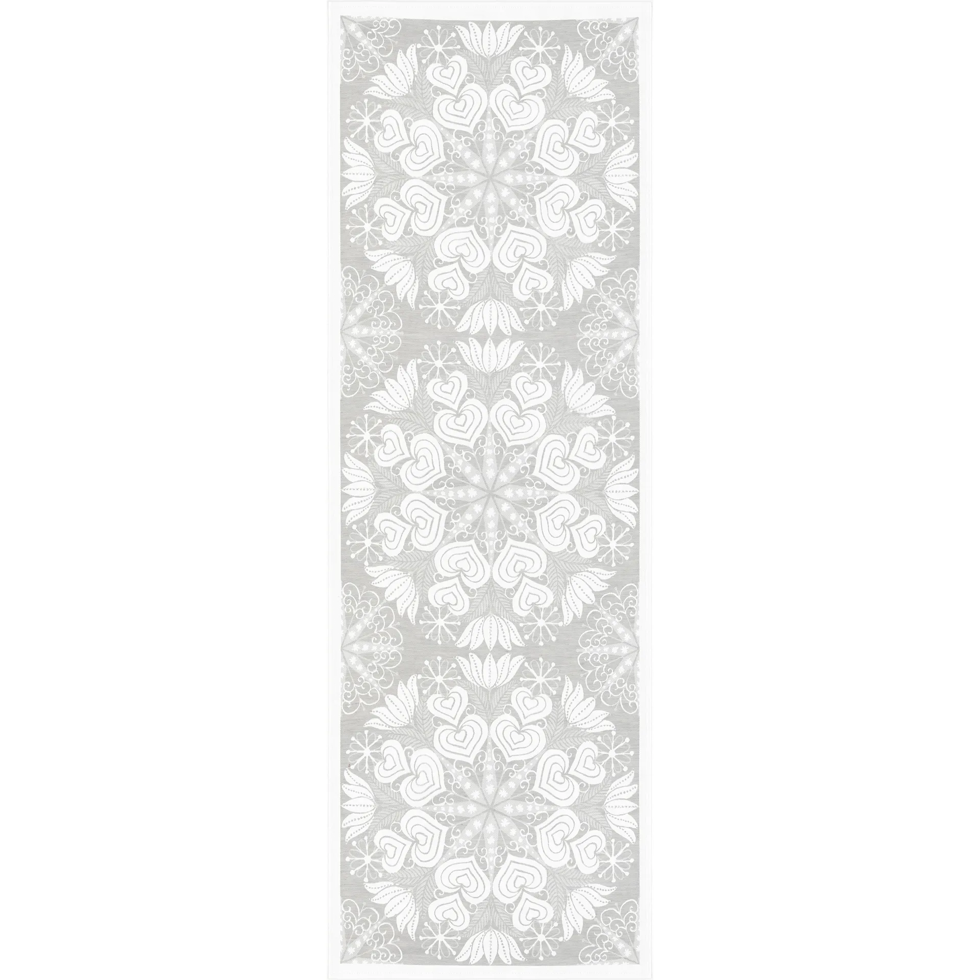 Hjärtbo Tischläufer 50 x 150cm, Grau Ekelund Linneväveri