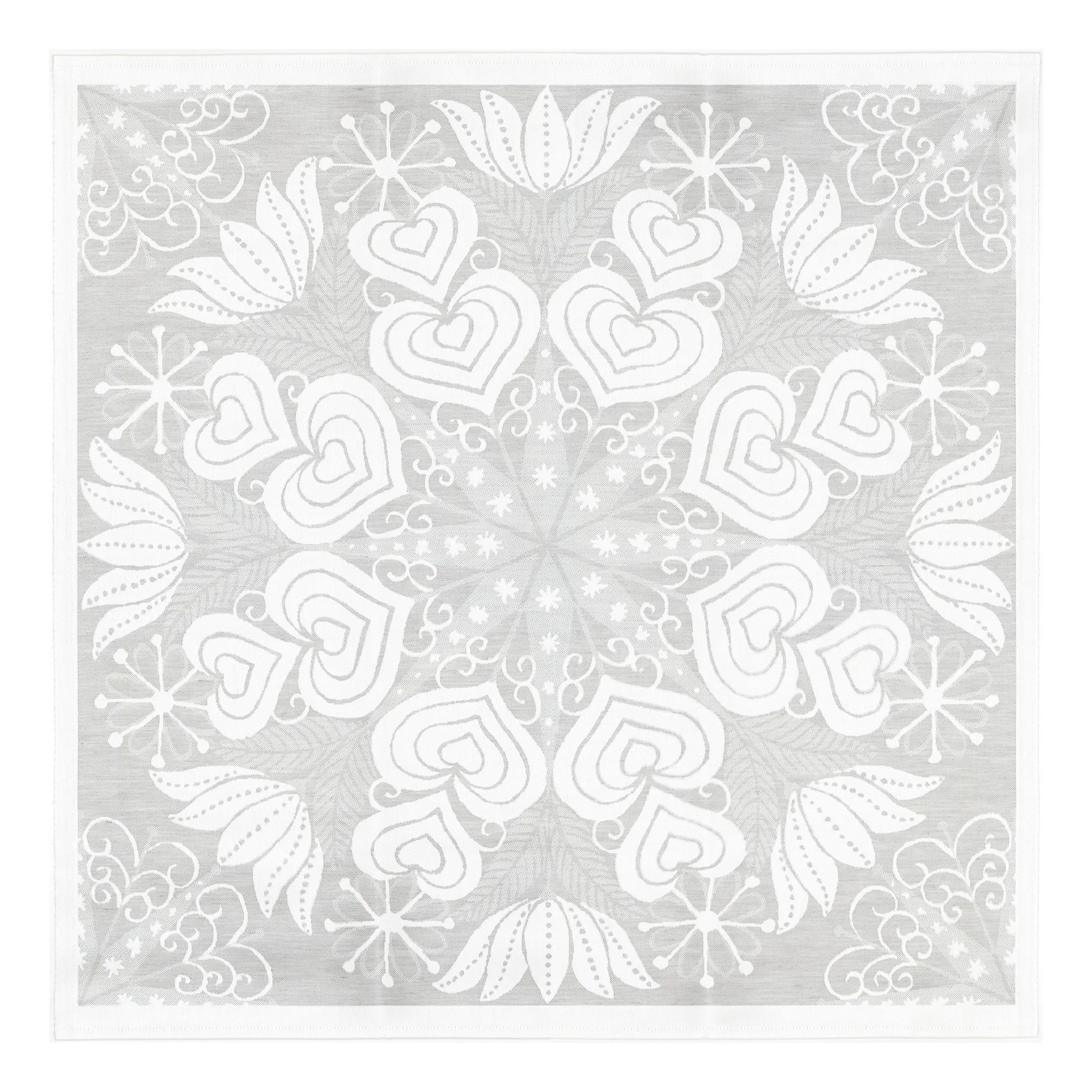 Hjärtbo Tuch 80 x 80cm, Grau Ekelund Linneväveri