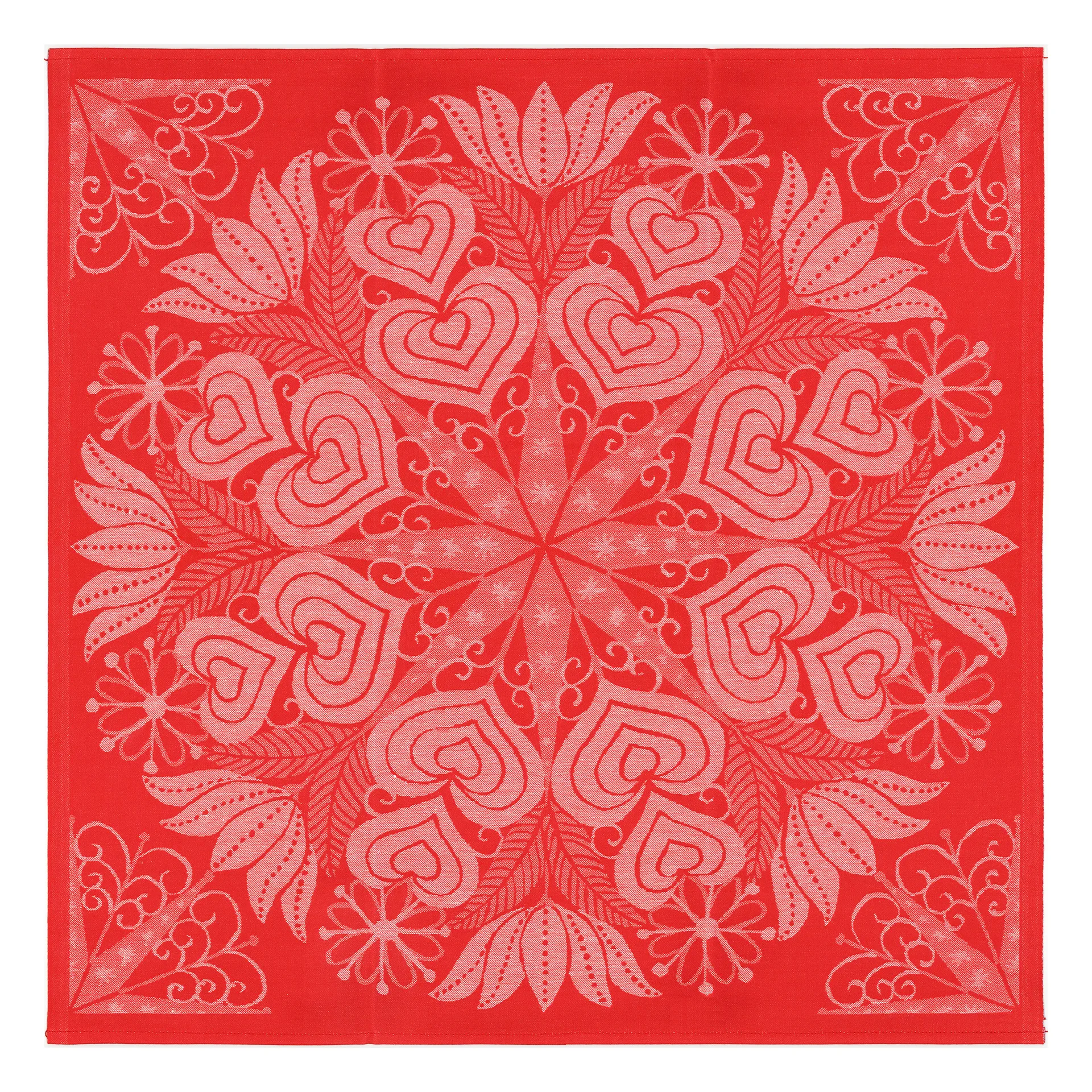 Hjärtbo Tuch 80 x 80cm, Rot Ekelund Linneväveri