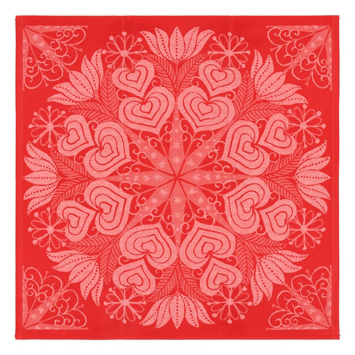 Hjärtbo Tuch 80 x 80cm - Rot - Ekelund Linneväveri