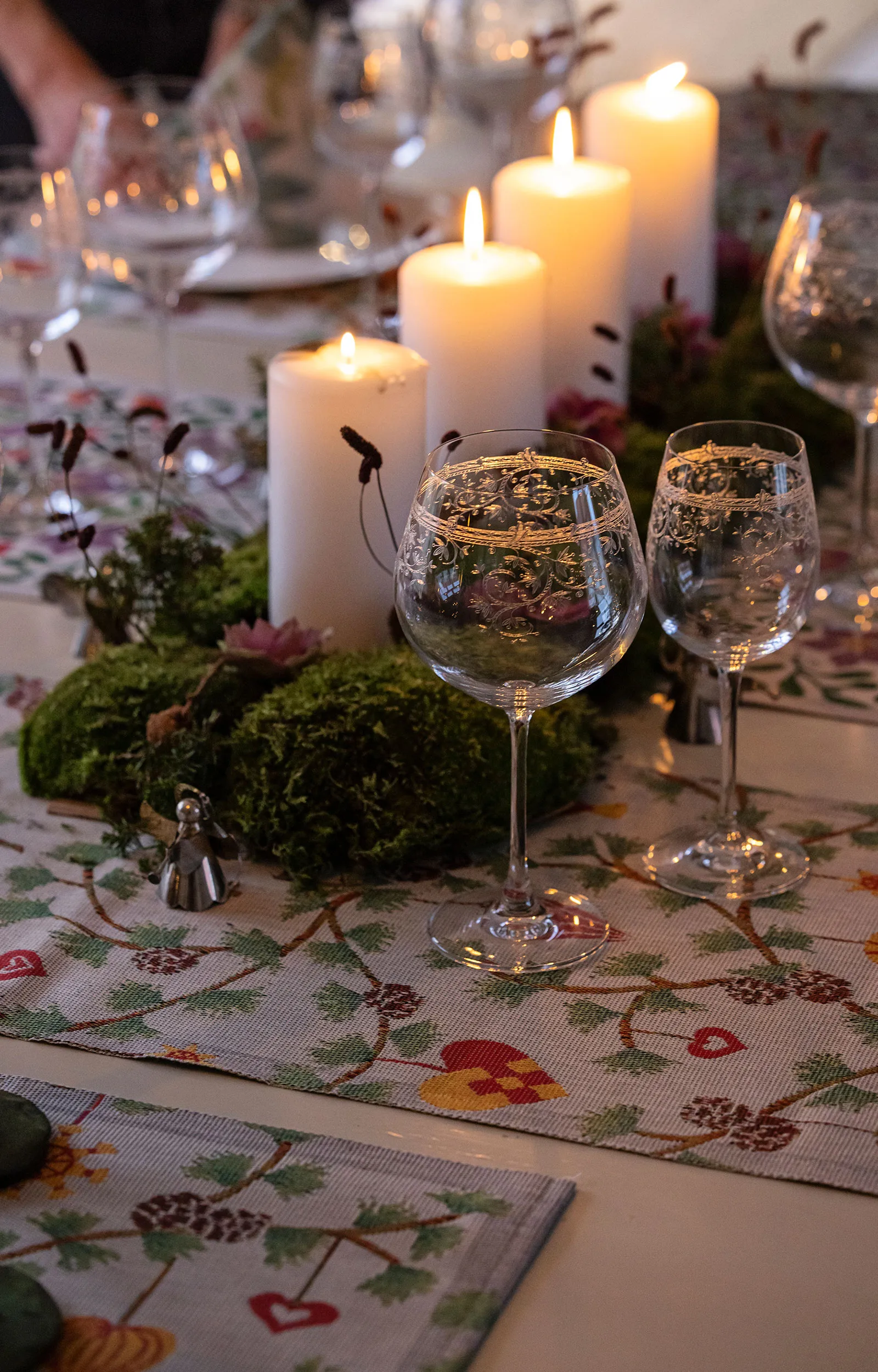 Julefröjd Stoffserviette 35x35 cm, Multi Ekelund Linneväveri