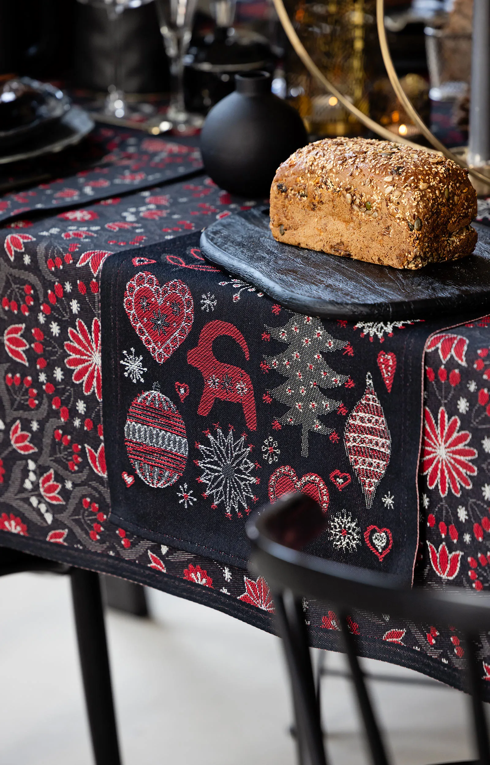 Koltrast Stoffserviette 35x35 cm, Multi Ekelund Linneväveri