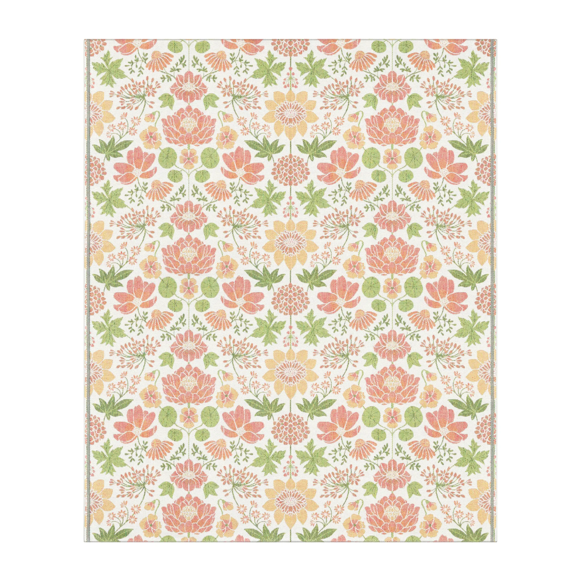 Krasse Baumwolldecke 140 x 170cm, Orange Ekelund Linneväveri