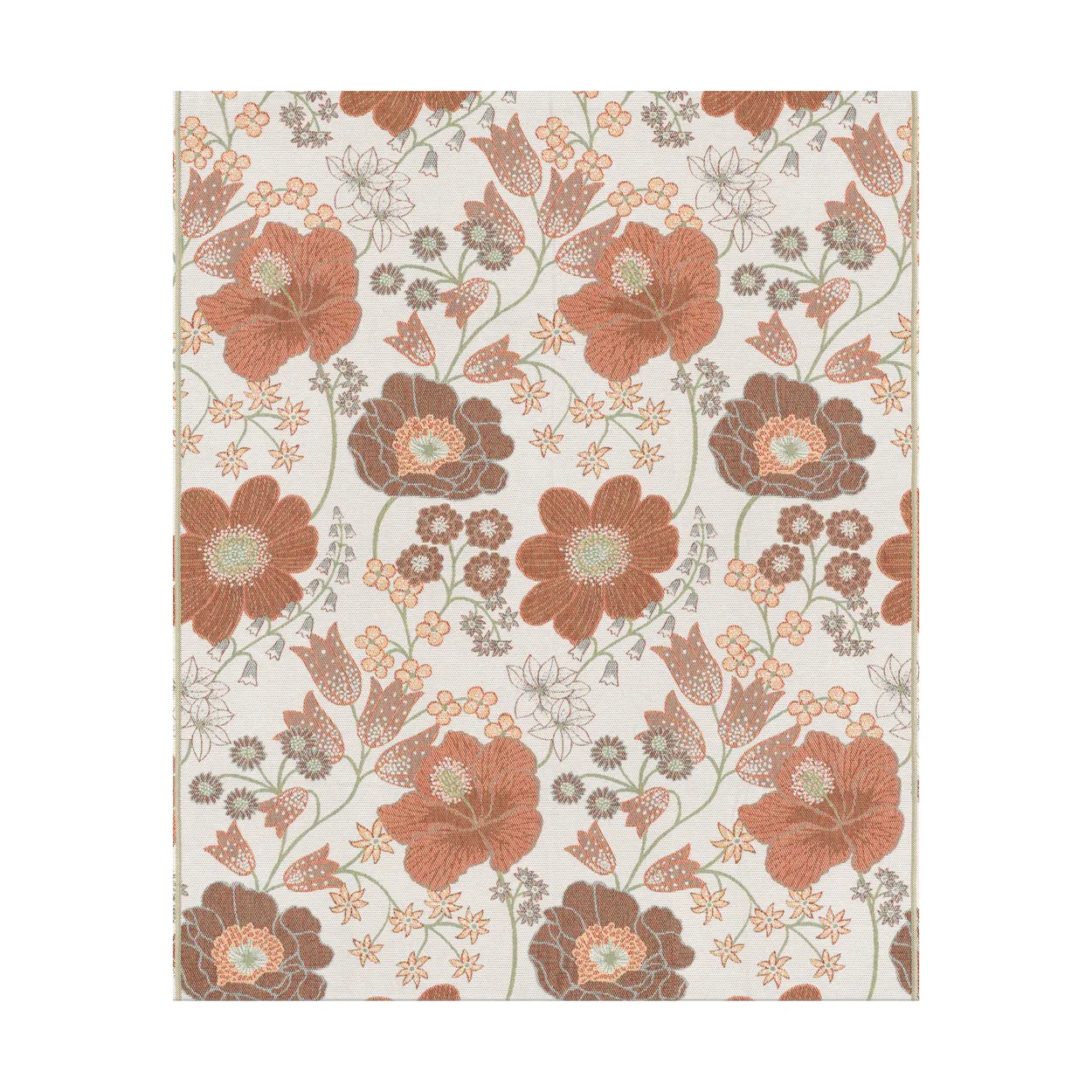 Ekelund Linneväveri Kvällsblom Plaid 140×170 cm Multi