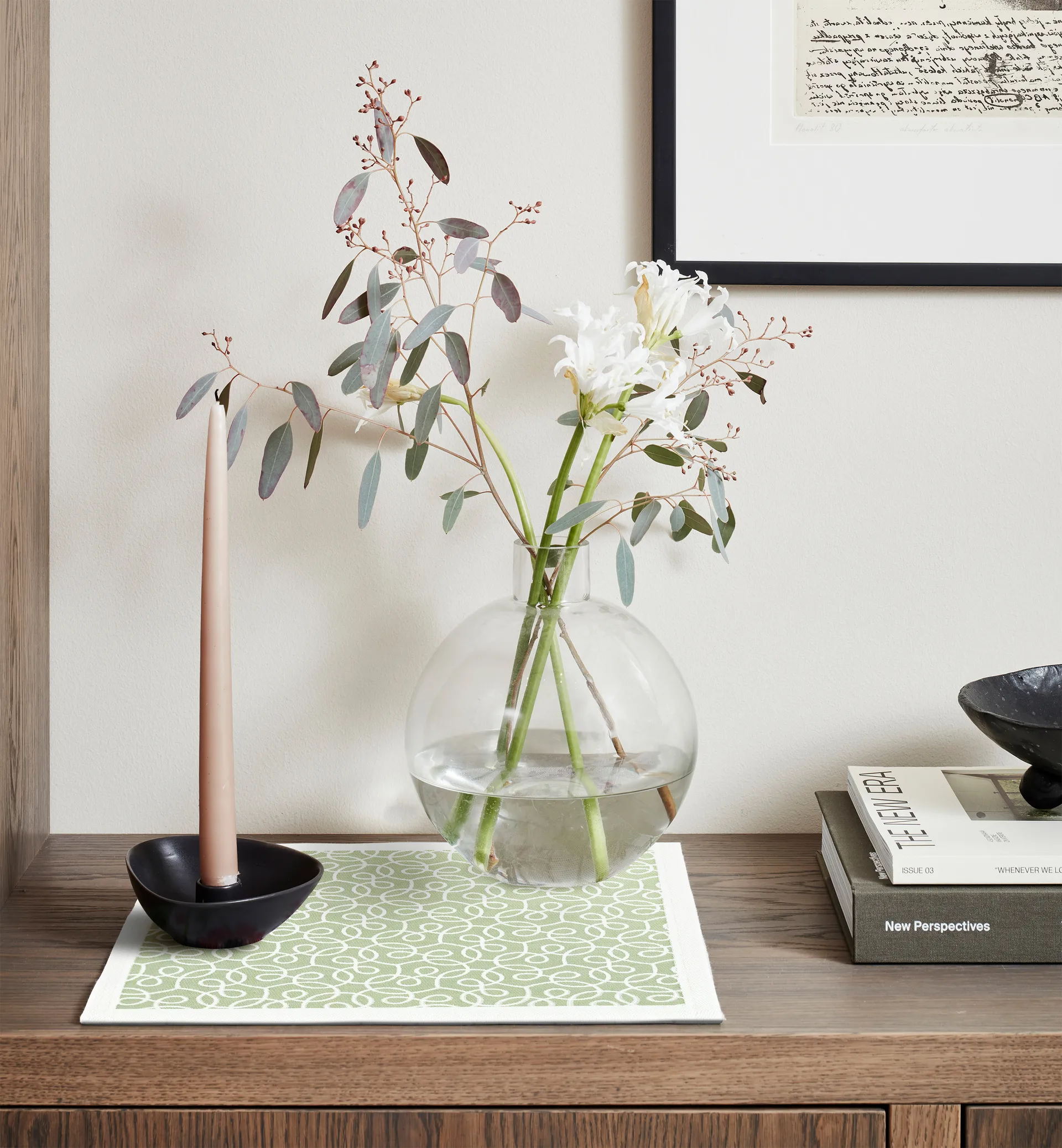 Lindblom Serviette 35 x 35cm, Hellgrün Ekelund Linneväveri