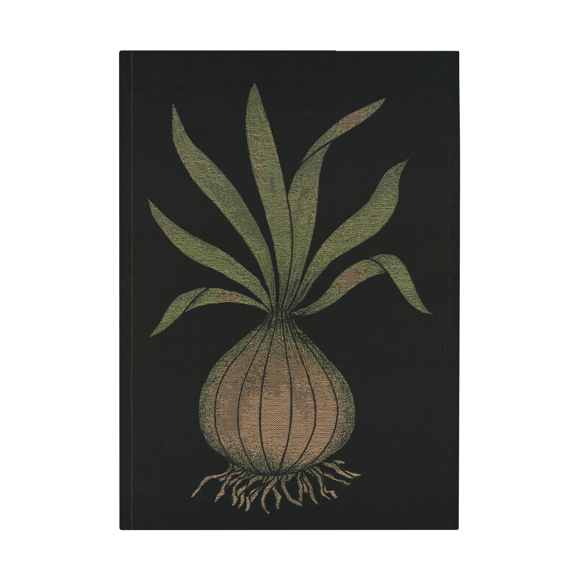 Lök Geschirrtuch 48x70 cm, Schwarz-Dunkelgelb Ekelund Linneväveri