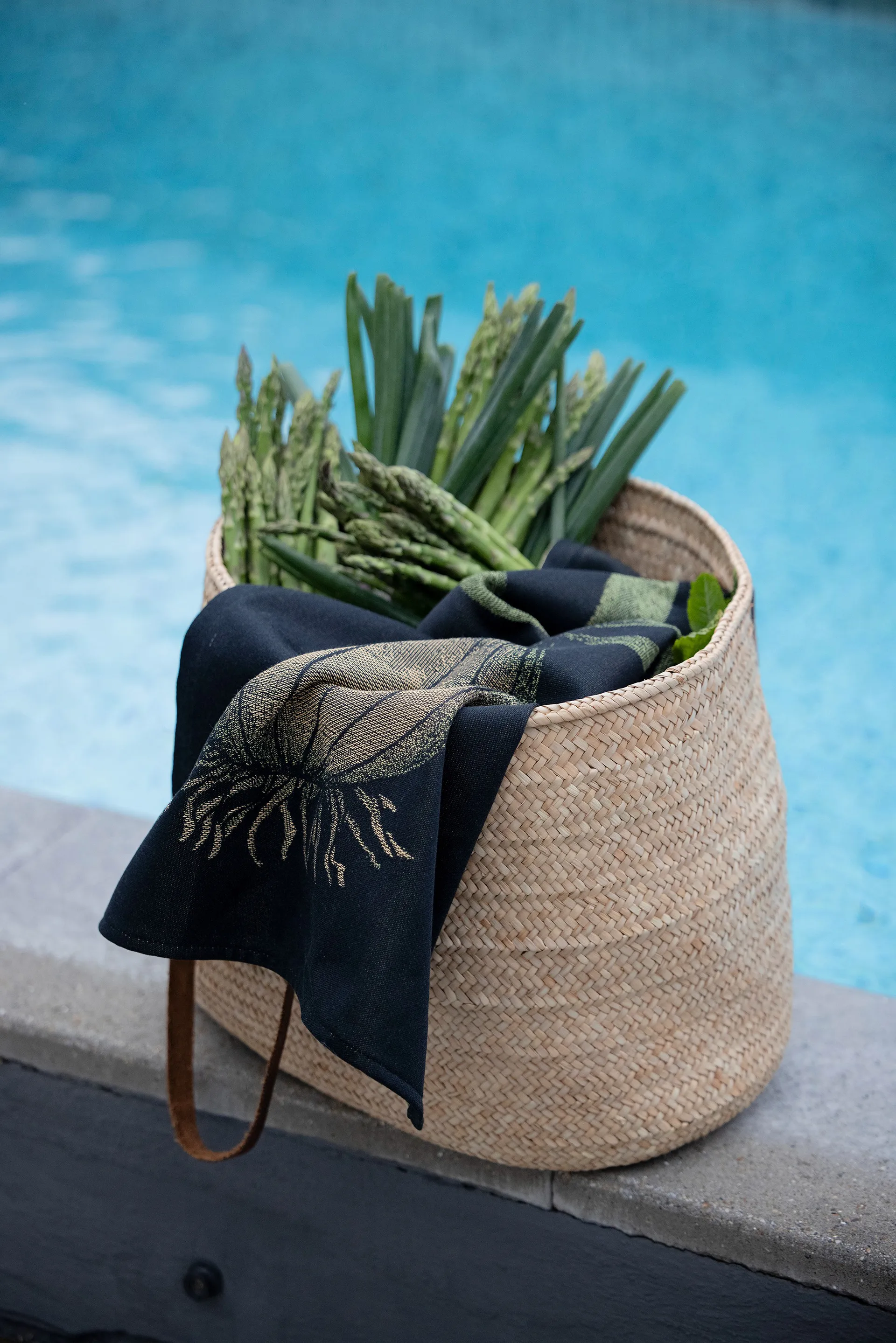 Lök Geschirrtuch 48x70 cm, Schwarz-Dunkelgelb Ekelund Linneväveri