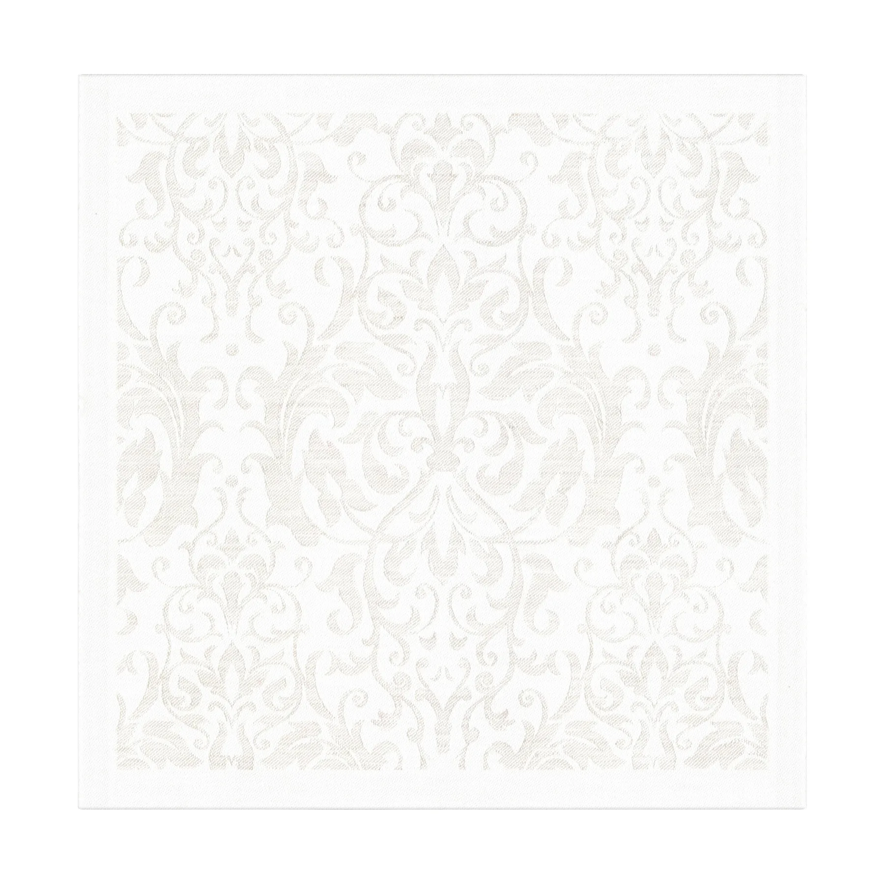 Medaljong Serviette 35x35 cm, Weiß Ekelund Linneväveri