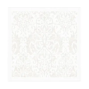 Medaljong Serviette 35x35 cm - Weiß - Ekelund Linneväveri