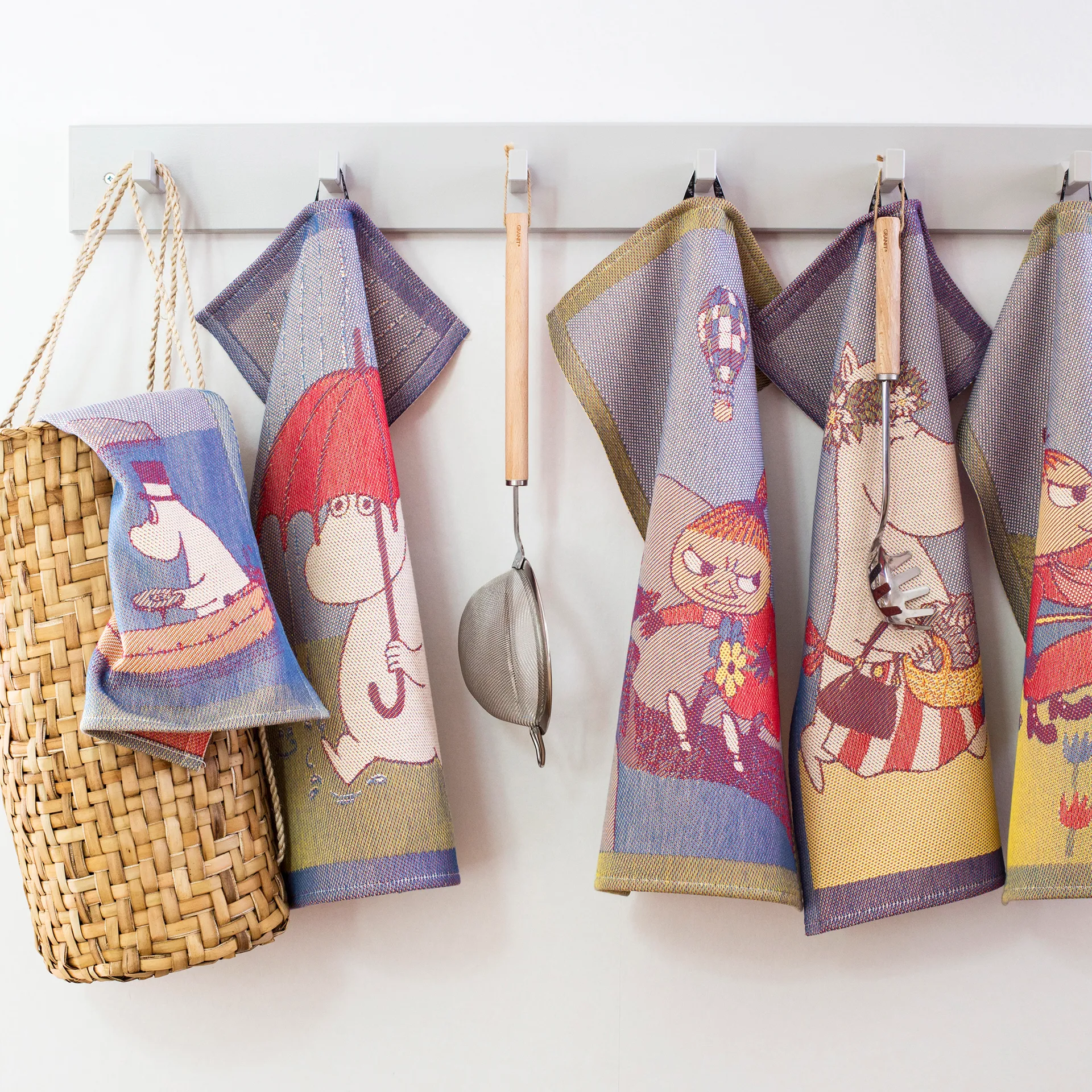 Mumin Geschirrtuch 35 x 50cm, Flowers Ekelund Linneväveri