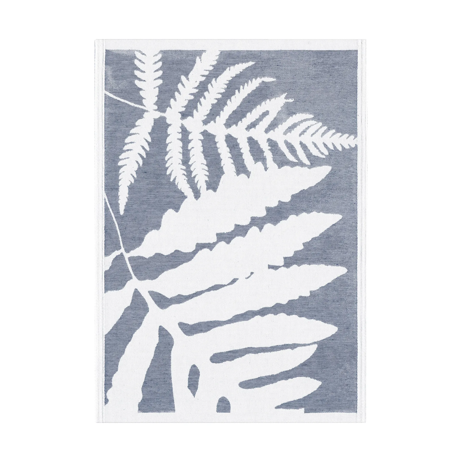 Ormbunkar Geschirrtuch 50x70 cm, Blau-Weiß Ekelund Linneväveri