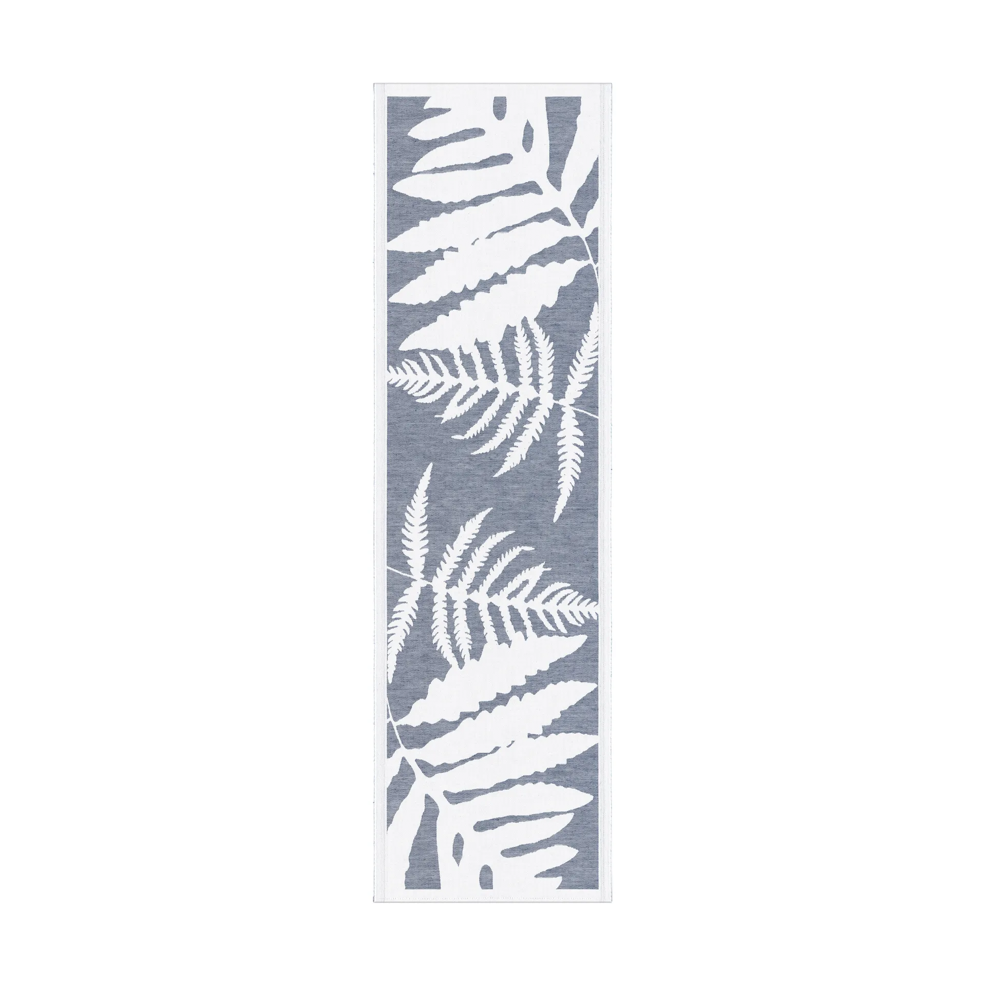 Ormbunkar Tischläufer 35x120 cm, Blau-Weiß Ekelund Linneväveri