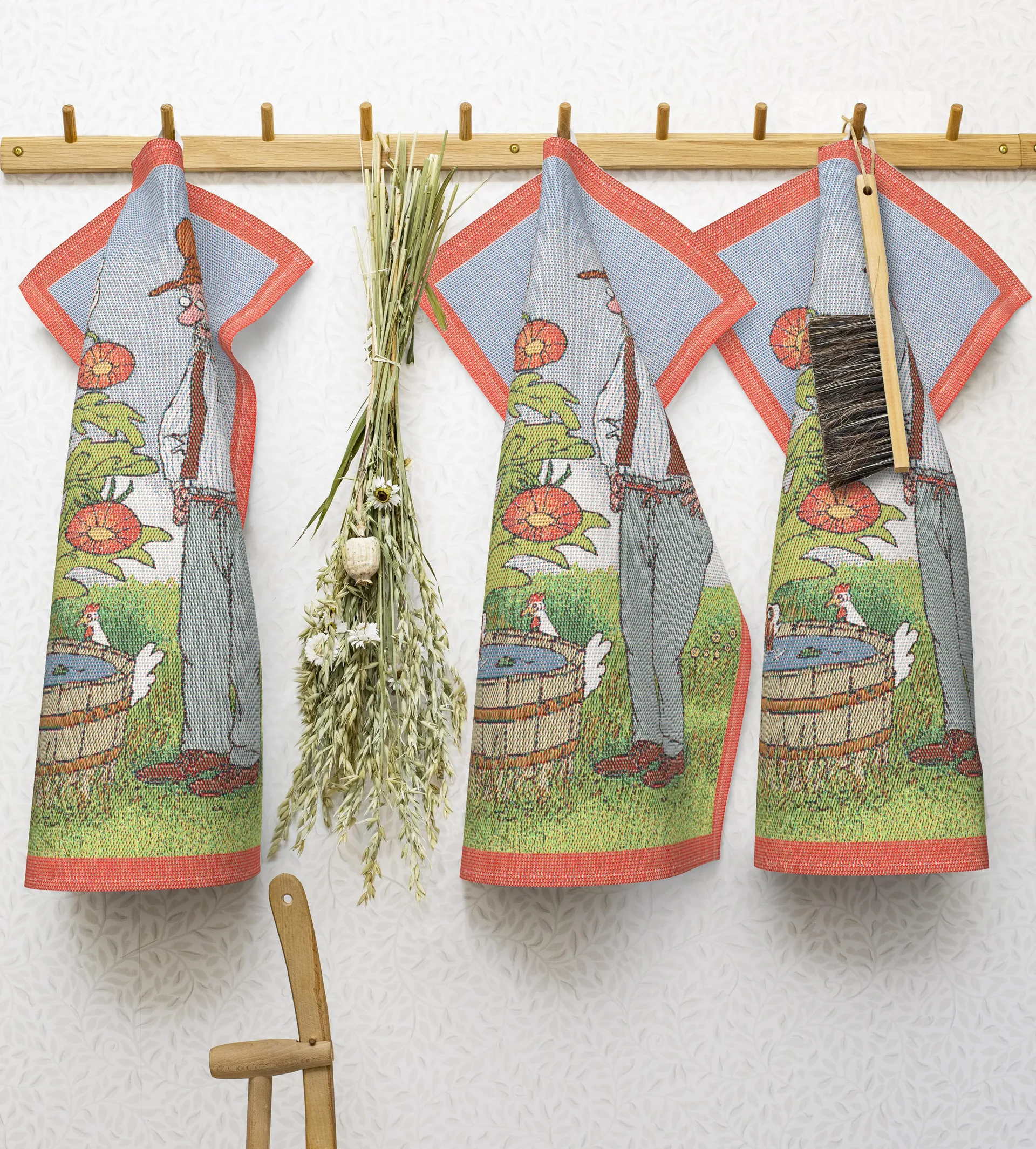 Pettson & Findus Geschirrtuch, Findus badar Ekelund Linneväveri