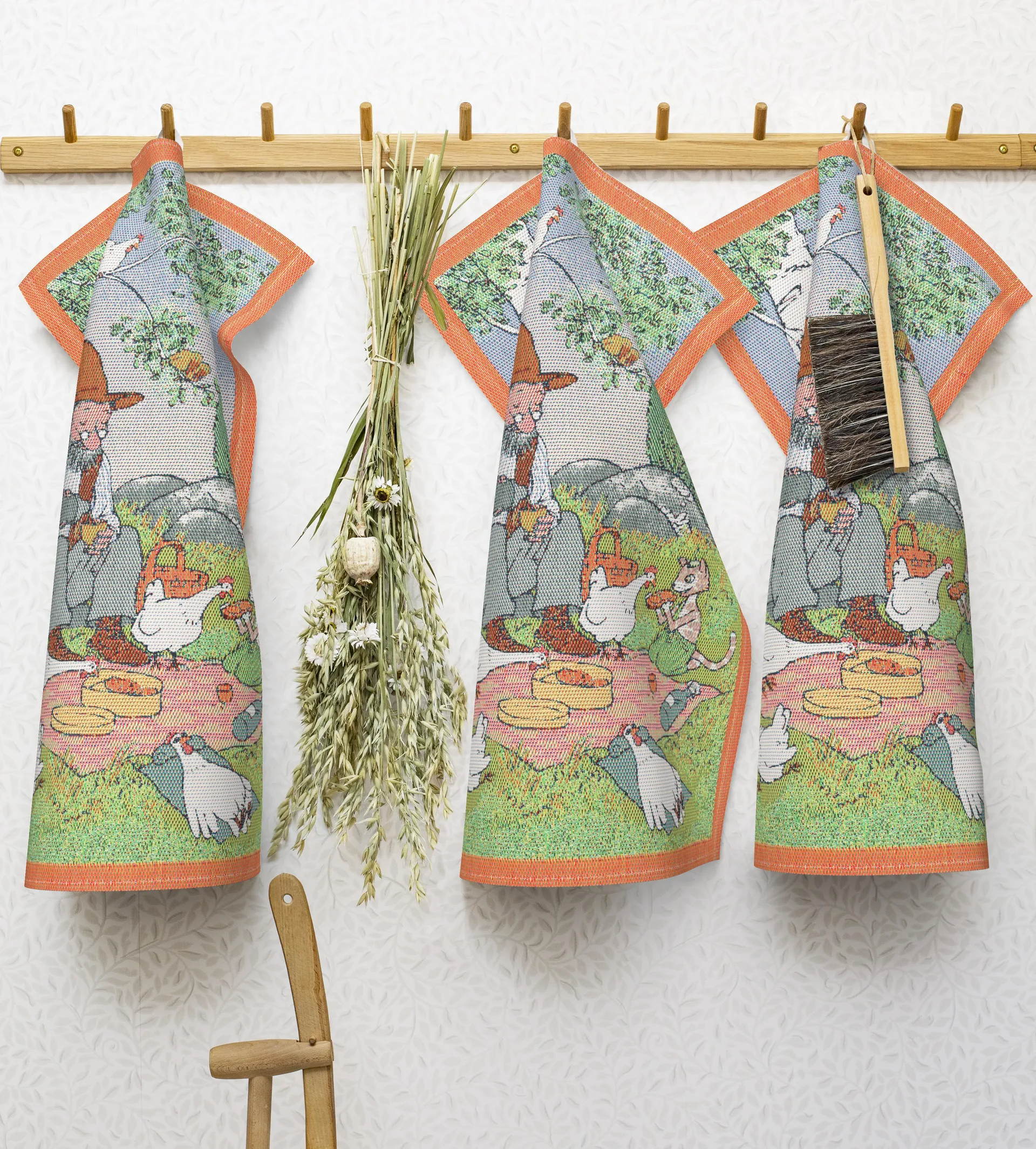 Pettson & Findus Geschirrtuch, Picknick Ekelund Linneväveri