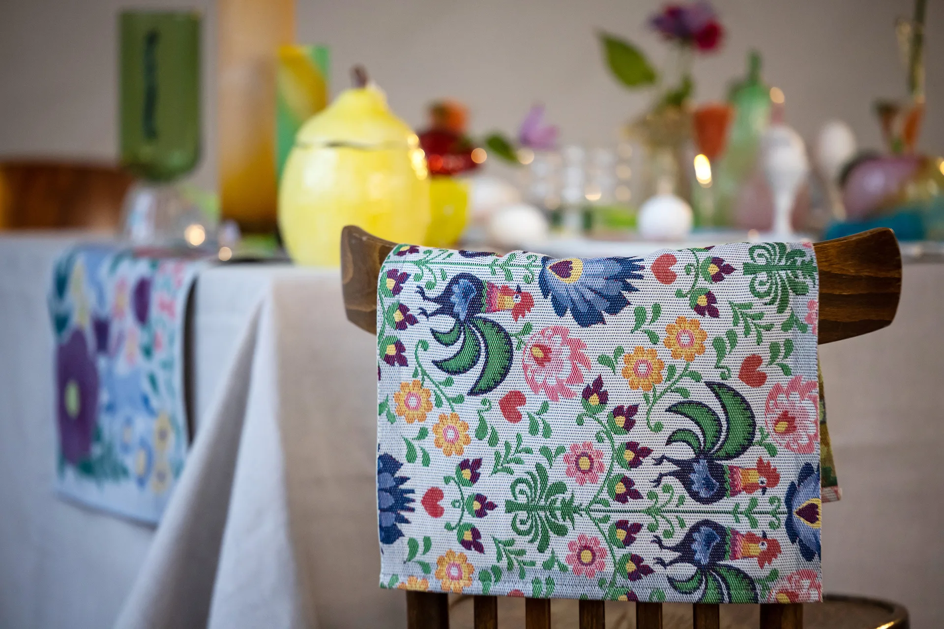 Rooster Tischset 35x48 cm, Multi Ekelund Linneväveri