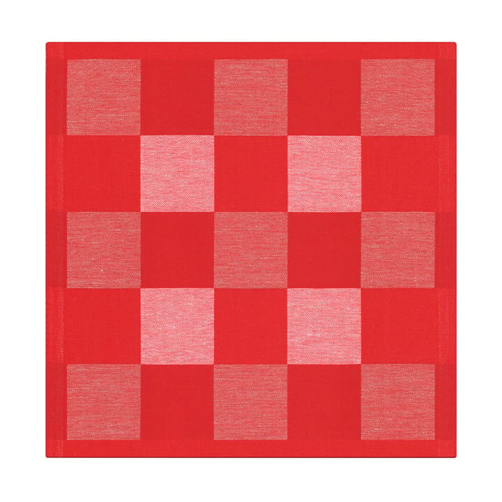 Schack Serviette rot - 35 x 35cm - Ekelund Linneväveri