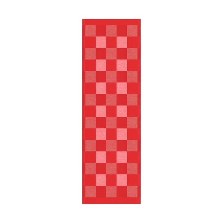 Schack Tischläufer rot - 35 x 110cm - Ekelund Linneväveri