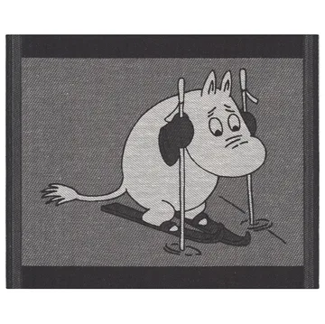 Skiing Geschirrtuch 28 x 35cm - Schwarz - Ekelund Linneväveri