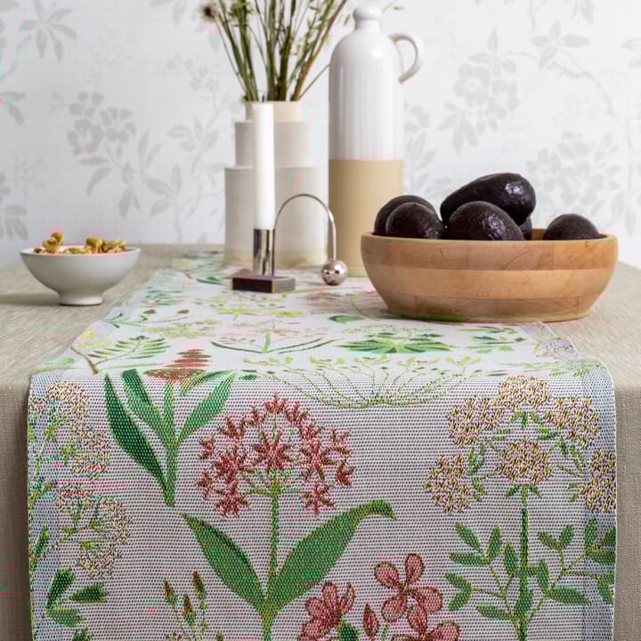 Sommar Tischläufer 35 x 120cm, Garten Ekelund Linneväveri