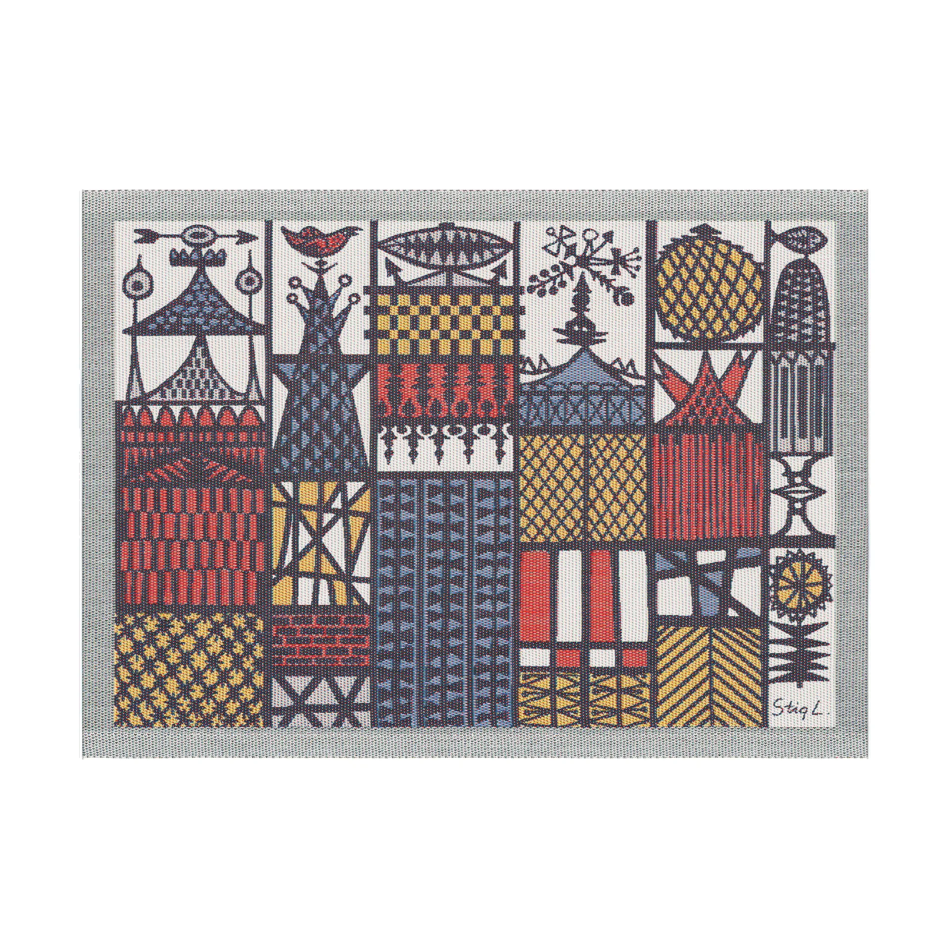 Stadsdel Tischset 35x48 cm, Multi Ekelund Linneväveri