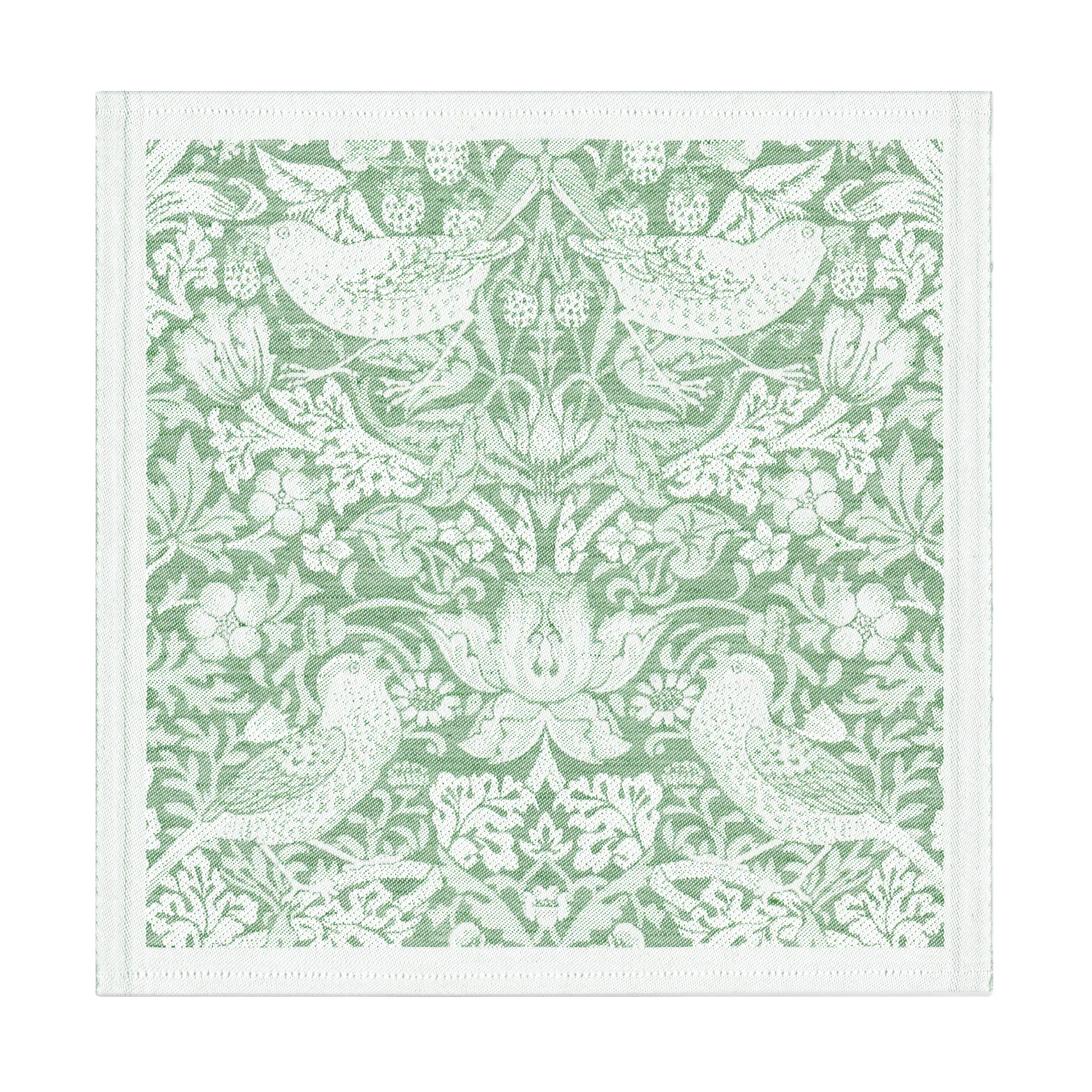 Strawberry Thief Serviette 35x35 cm, Grün Ekelund Linneväveri