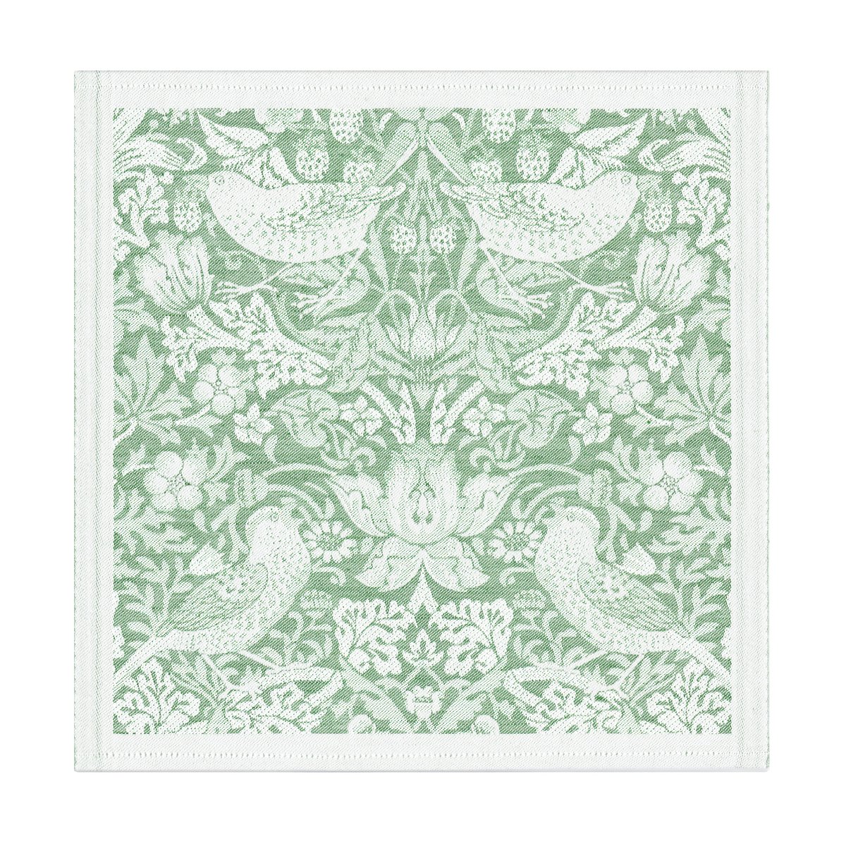 Ekelund Linneväveri Strawberry Thief Serviette 35x35 cm Grün