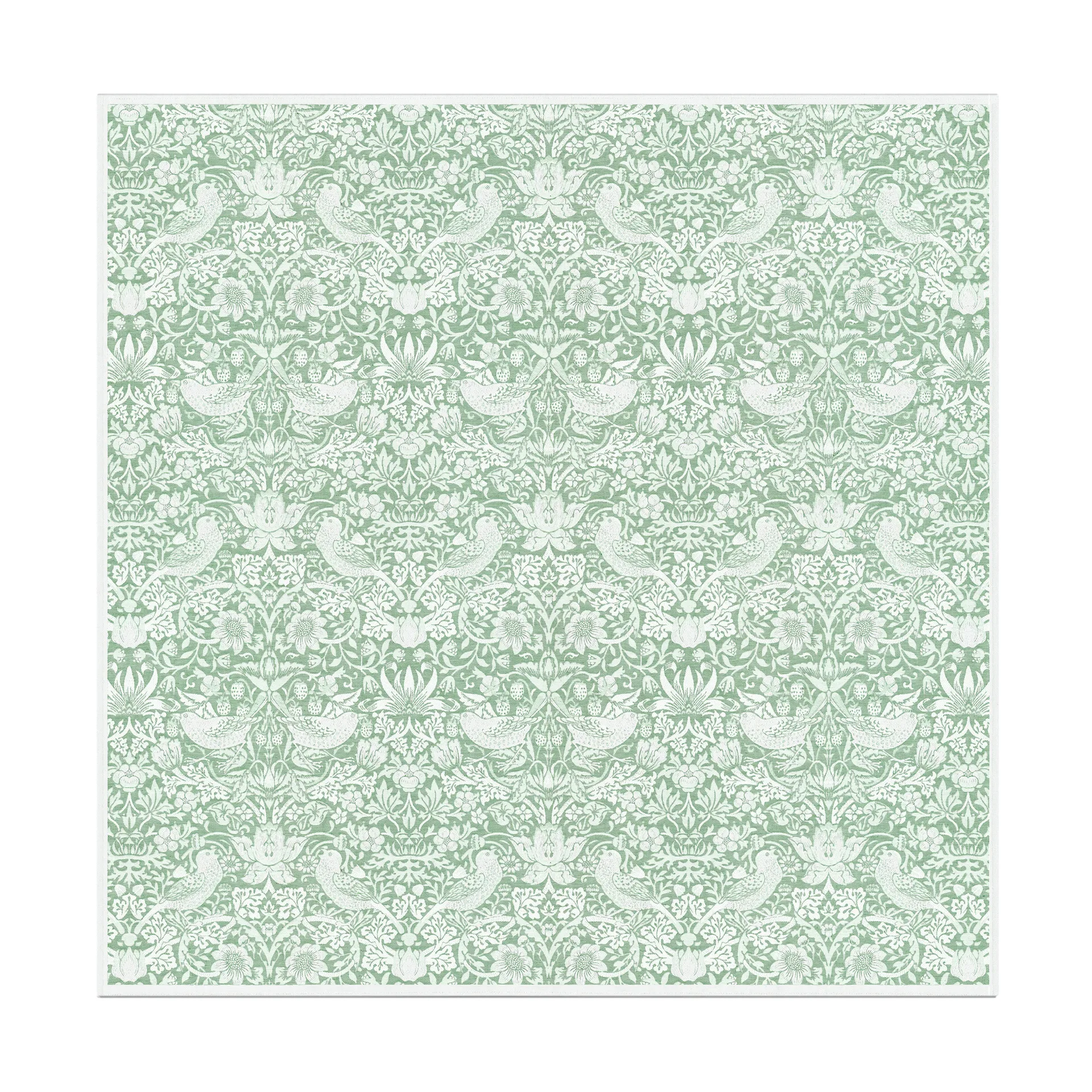 Strawberry Thief Tischdecke 150x150 cm, Grün Ekelund Linneväveri