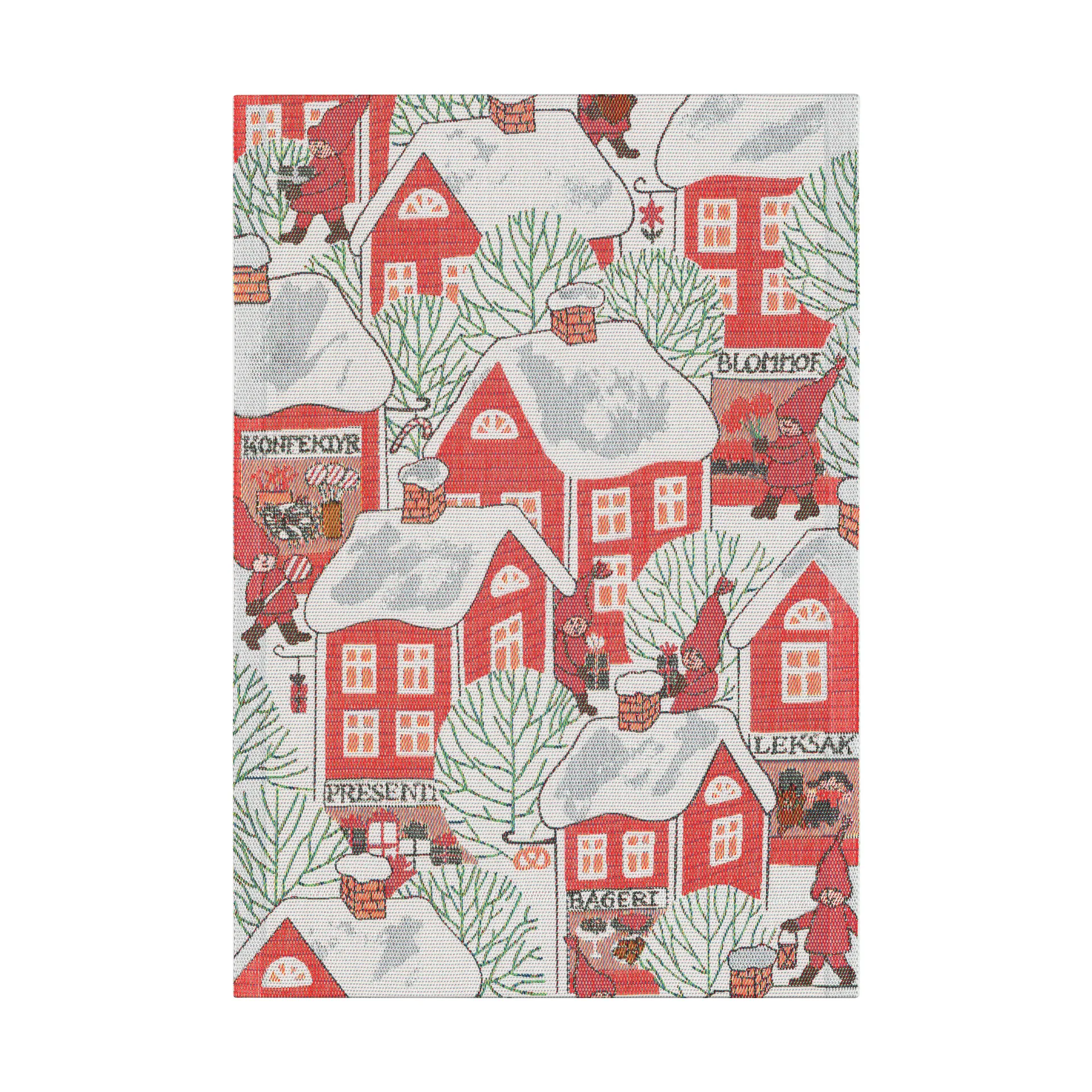 Tomtebyn Geschirrtuch 35x50 cm, Rot Ekelund Linneväveri
