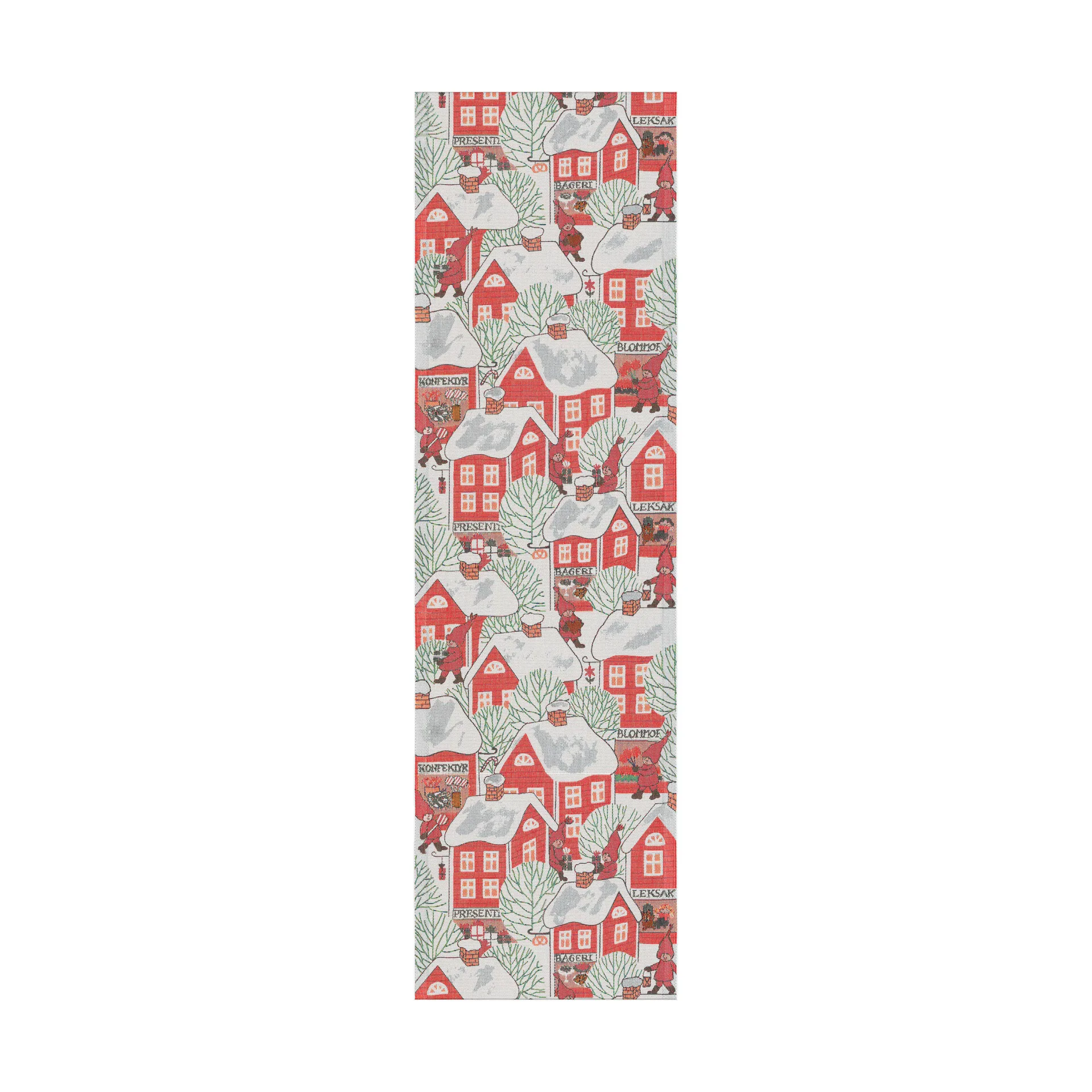 Tomtebyn Tischläufer 35x120 cm, Rot Ekelund Linneväveri