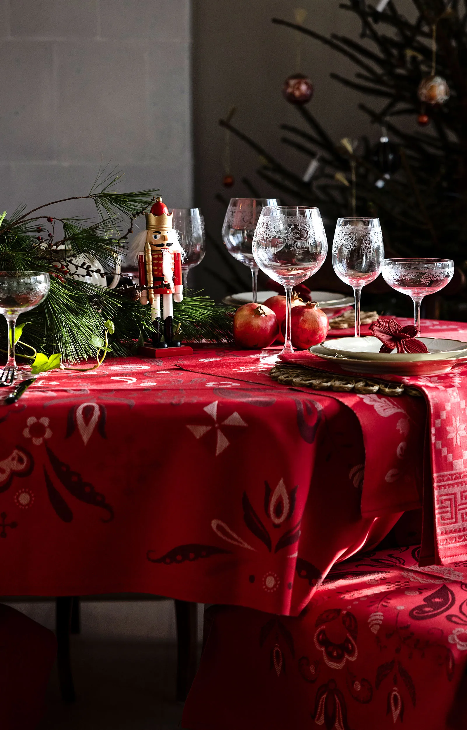 Torplyckan Geschirrtuch 48x70 cm, Rot Ekelund Linneväveri