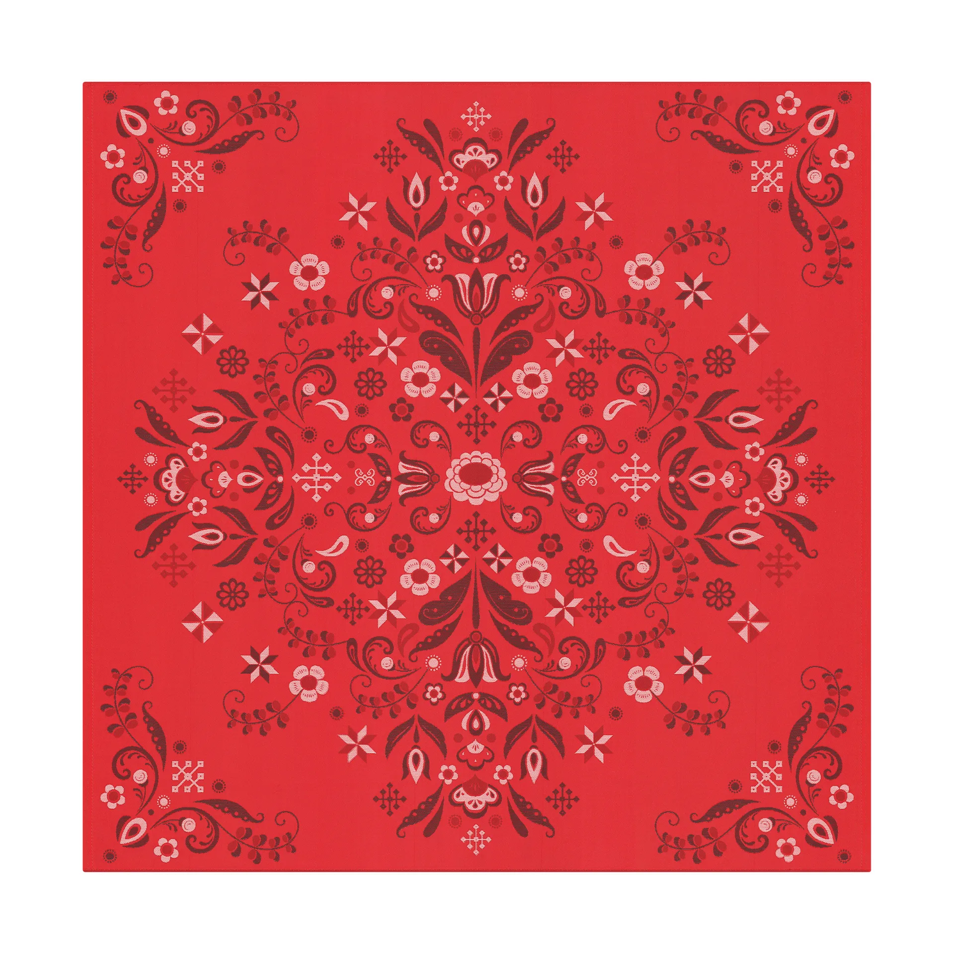 Torplyckan Tischdecke 145x145 cm, Rot Ekelund Linneväveri