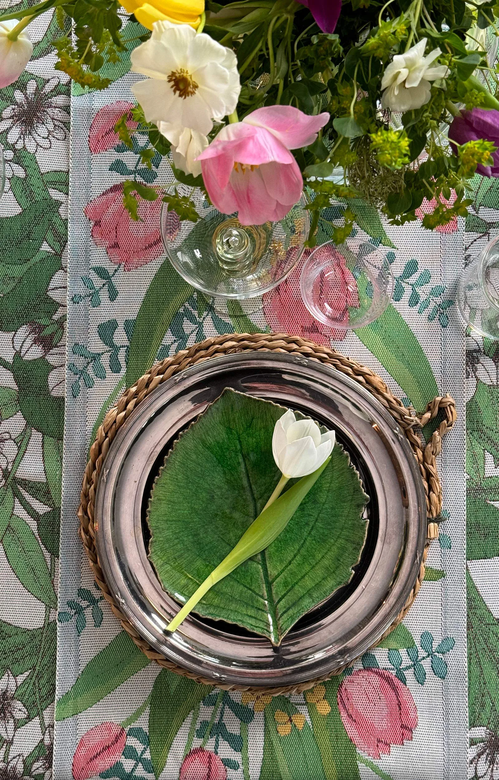 Tulpanlund Geschirrtuch 35x50 cm, Multi Ekelund Linneväveri