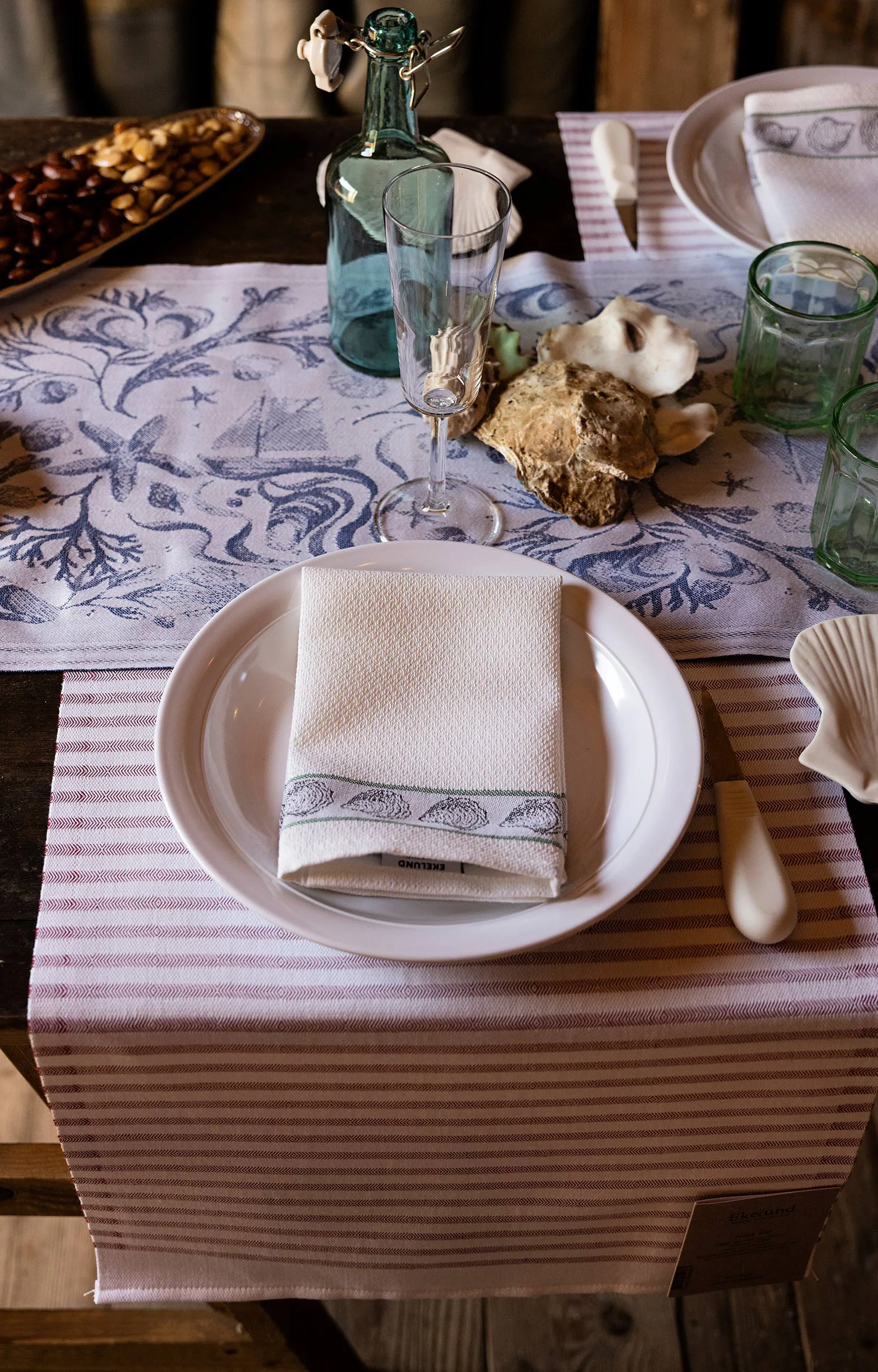 Tvärs Serviette 50x50 cm, Rot Ekelund Linneväveri