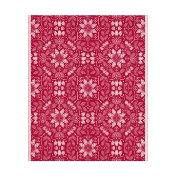 Värme Baumwolldecke 140x170 cm - Rot - Ekelund Linneväveri