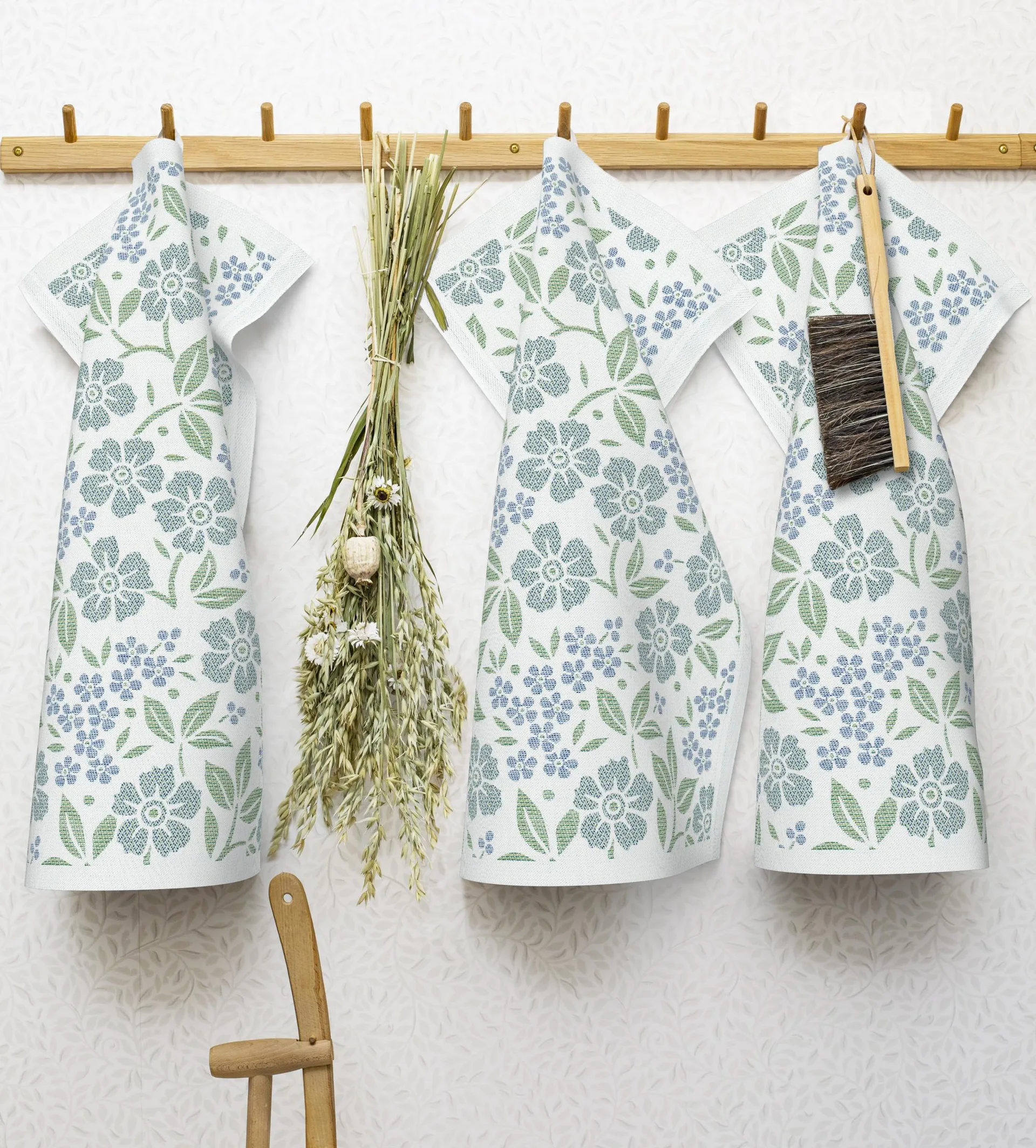 Vergissmeinnicht Geschirrtuch 35x50 cm, Hellblau Ekelund Linneväveri