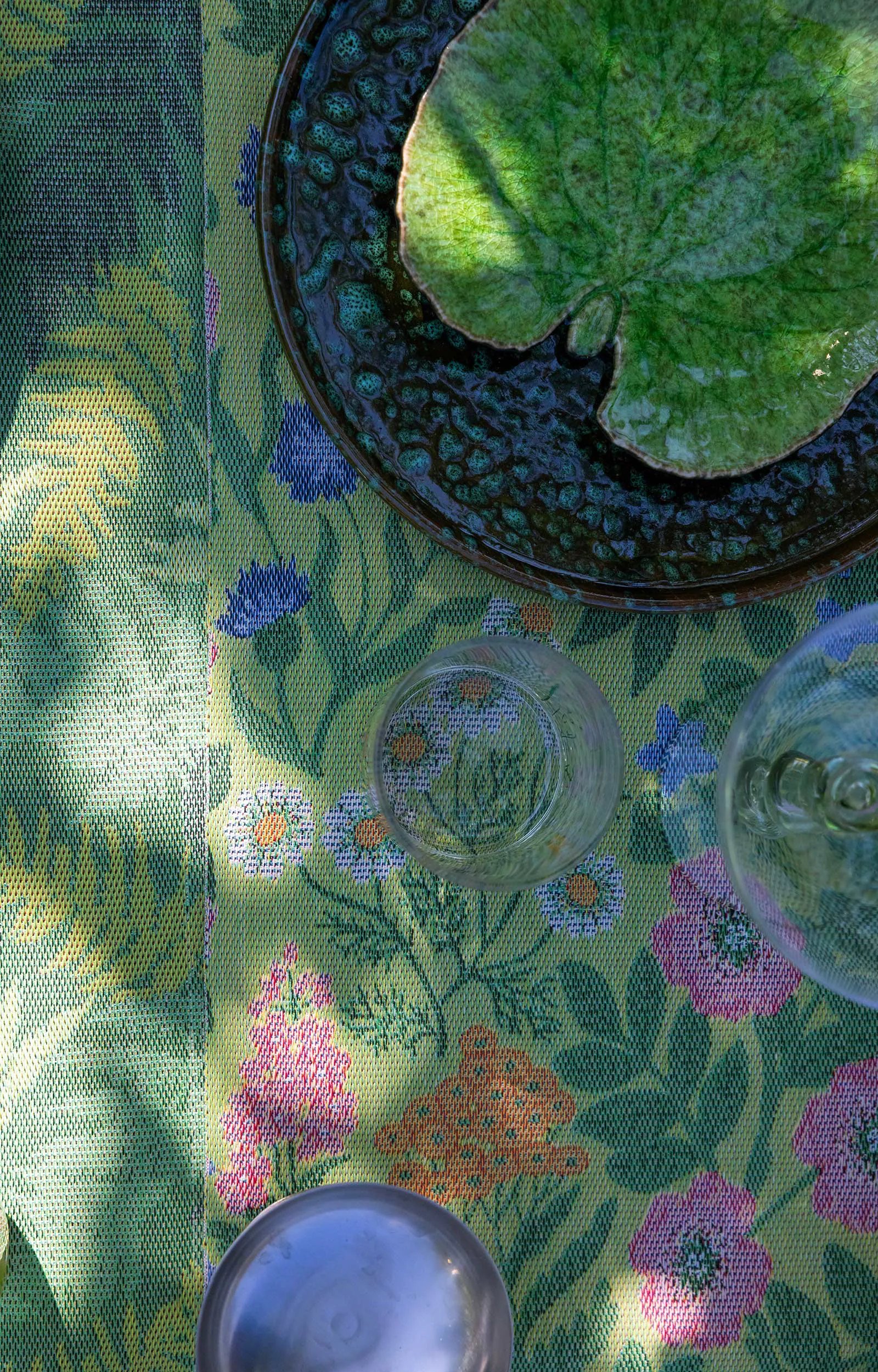 Vildblommor Geschirrtuch 35x50 cm, Grün Ekelund Linneväveri