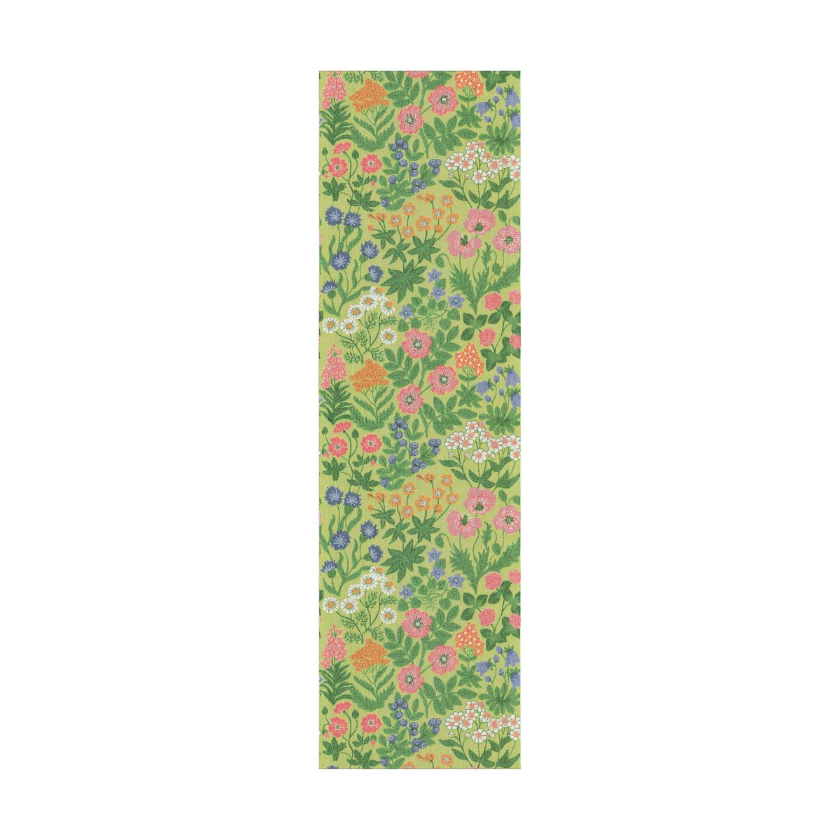 Ekelund Linneväveri Vildblommor Tischläufer 35x120 cm Grün